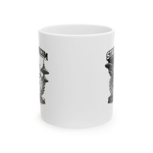 Ceramic Mug — Classic Black Vintage Lighthouse Design (11oz, 15oz)