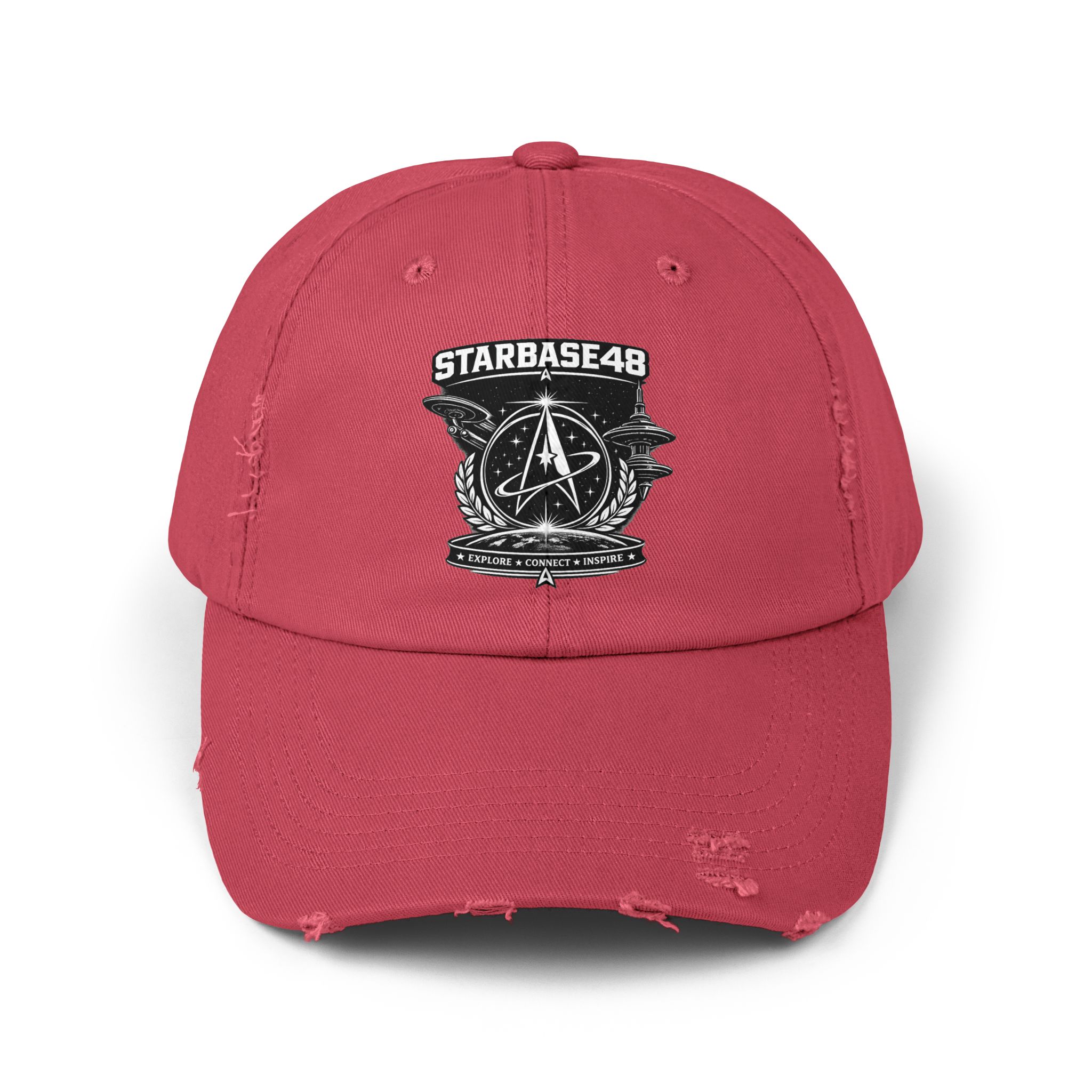 Distressed Cap — Starbase48 Vintage Space Emblem Hat - Image 29