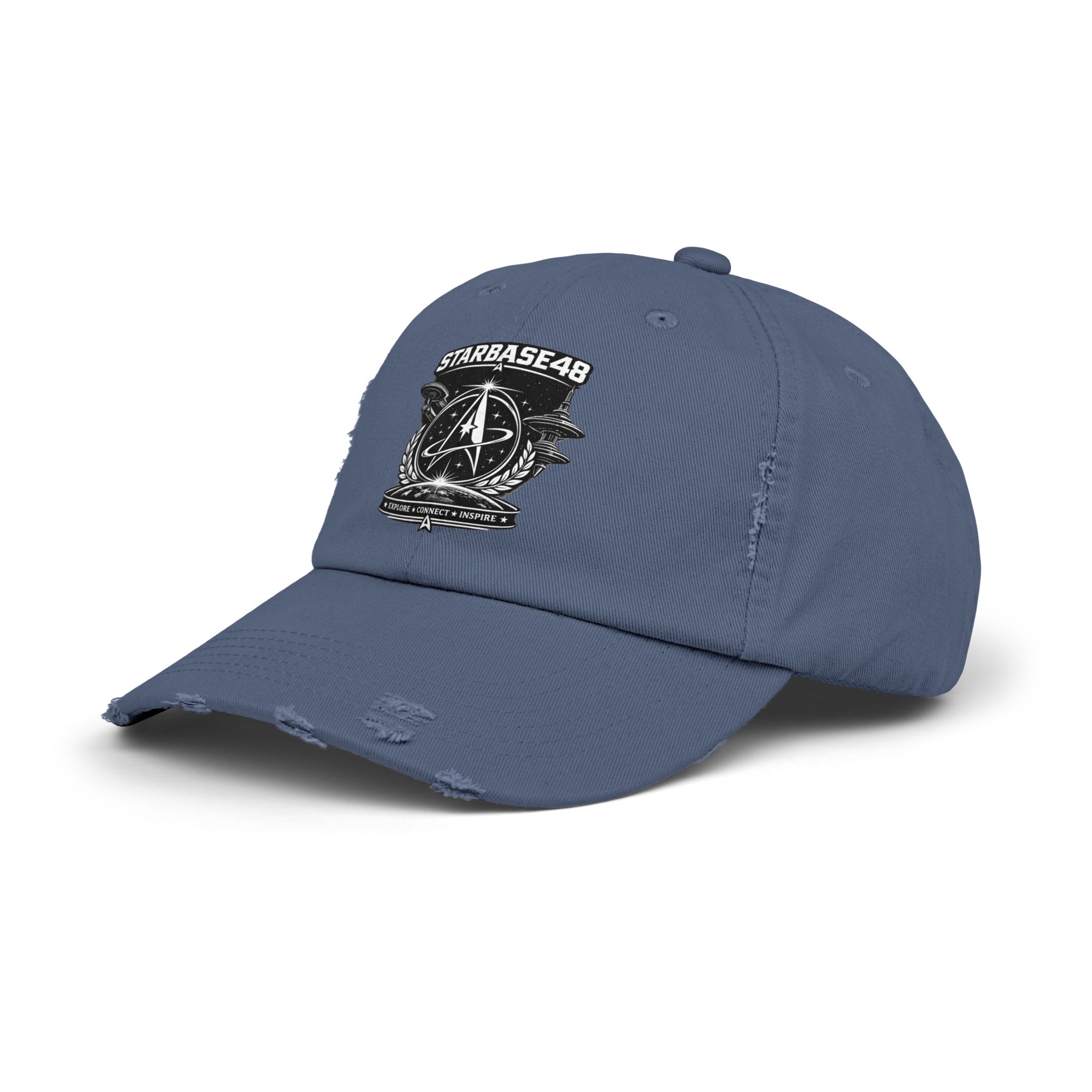 Distressed Cap — Starbase48 Vintage Space Emblem Hat - Image 18