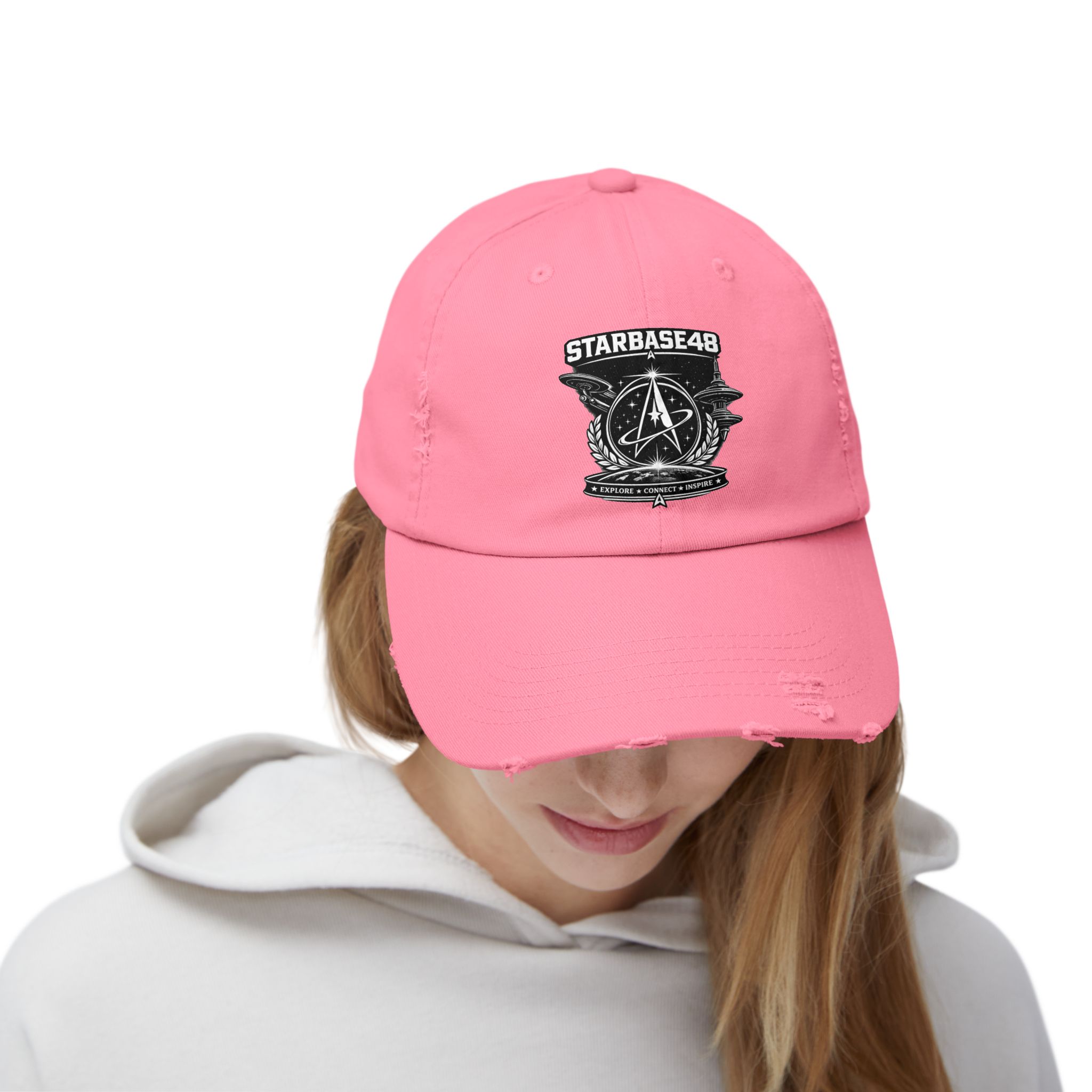 Distressed Cap — Starbase48 Vintage Space Emblem Hat - Image 28