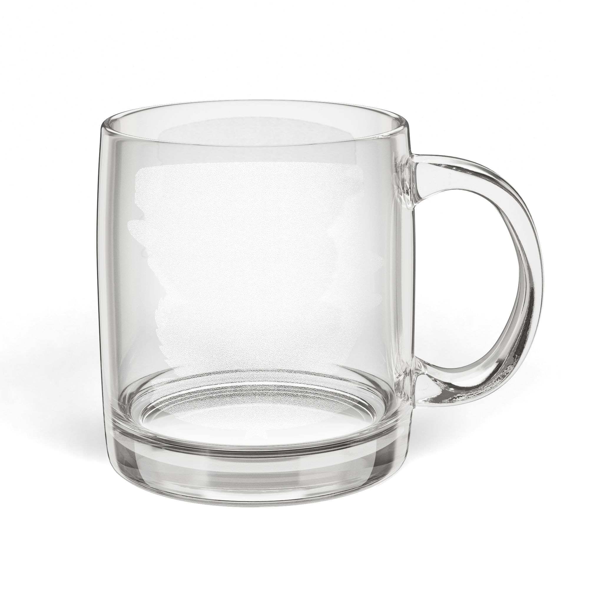 Engraved Glass Coffee Mug — 12.25 oz Clear Personalized Tea & Espresso Cup - Image 4