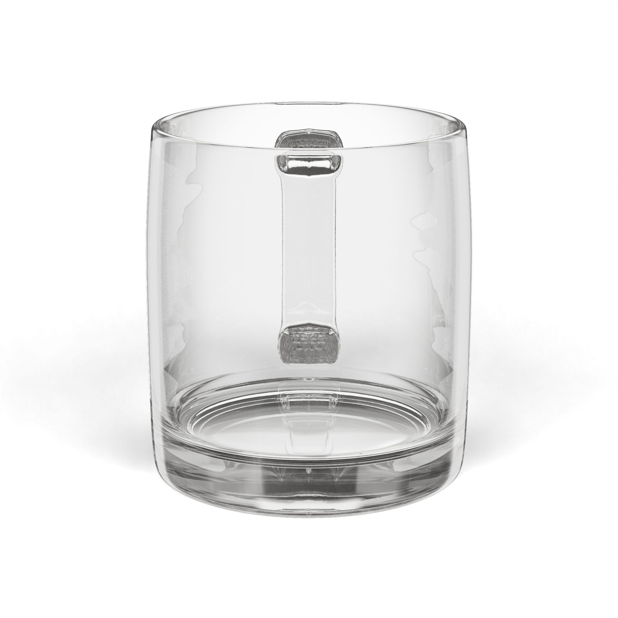 Engraved Glass Coffee Mug — 12.25 oz Clear Personalized Tea & Espresso Cup