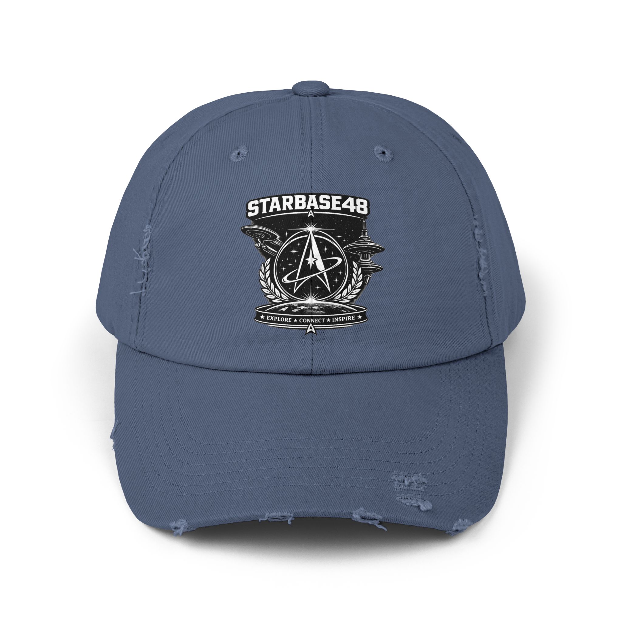 Distressed Cap — Starbase48 Vintage Space Emblem Hat - Image 17