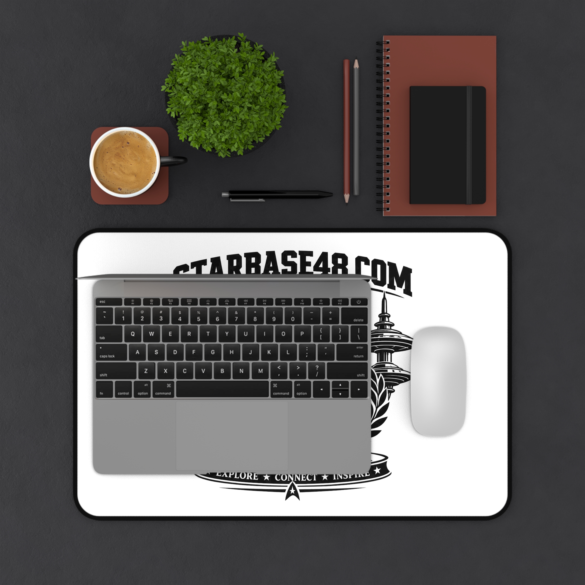 Starbase48.com Space Emblem Desk Mat — Explore • Connect • Inspire - Image 3