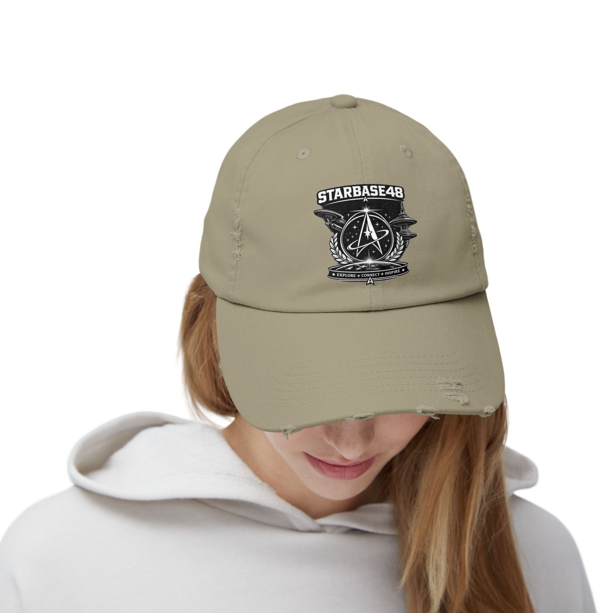 Distressed Cap — Starbase48 Vintage Space Emblem Hat - Image 16