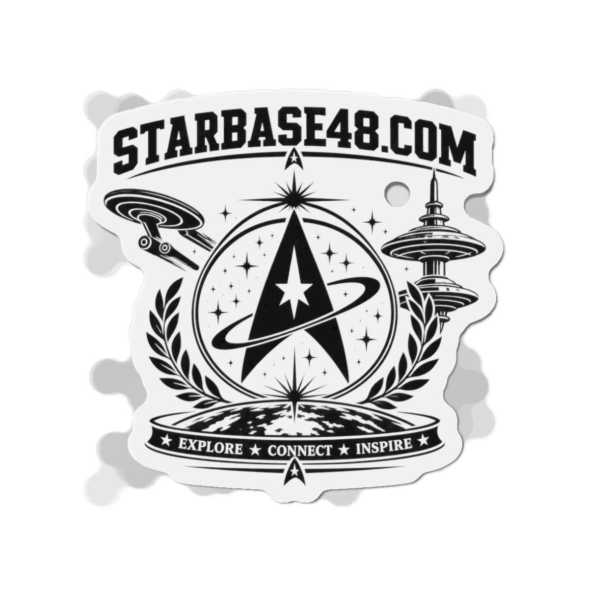 Die-Cut Magnet — STARBASE48.com Emblem: Explore • Connect • Inspire - Image 4