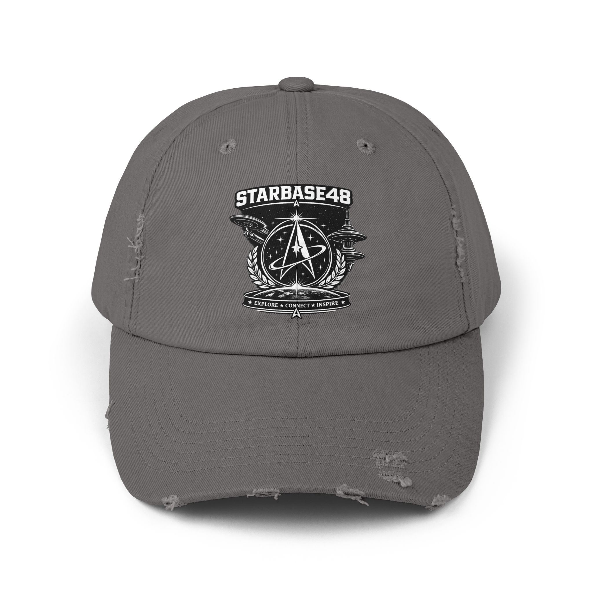 Distressed Cap — Starbase48 Vintage Space Emblem Hat - Image 21