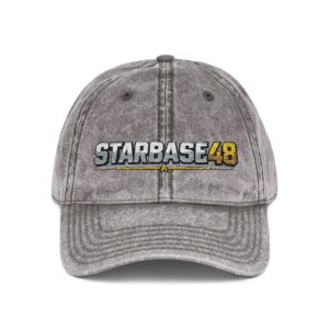 Vintage Embroidered Cap — STARBASE 48 Retro Washed Baseball Hat