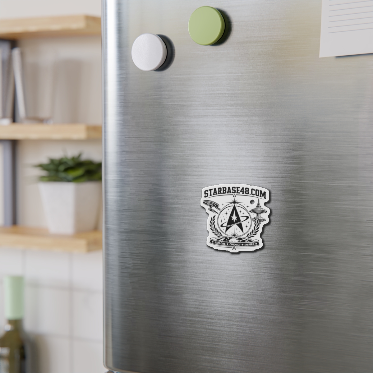 Die-Cut Magnet — STARBASE48.com Emblem: Explore • Connect • Inspire - Image 3