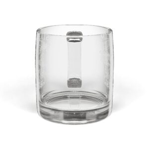 Engraved Glass Coffee Mug — Starbase47 Retro Space Logo, 12.25oz