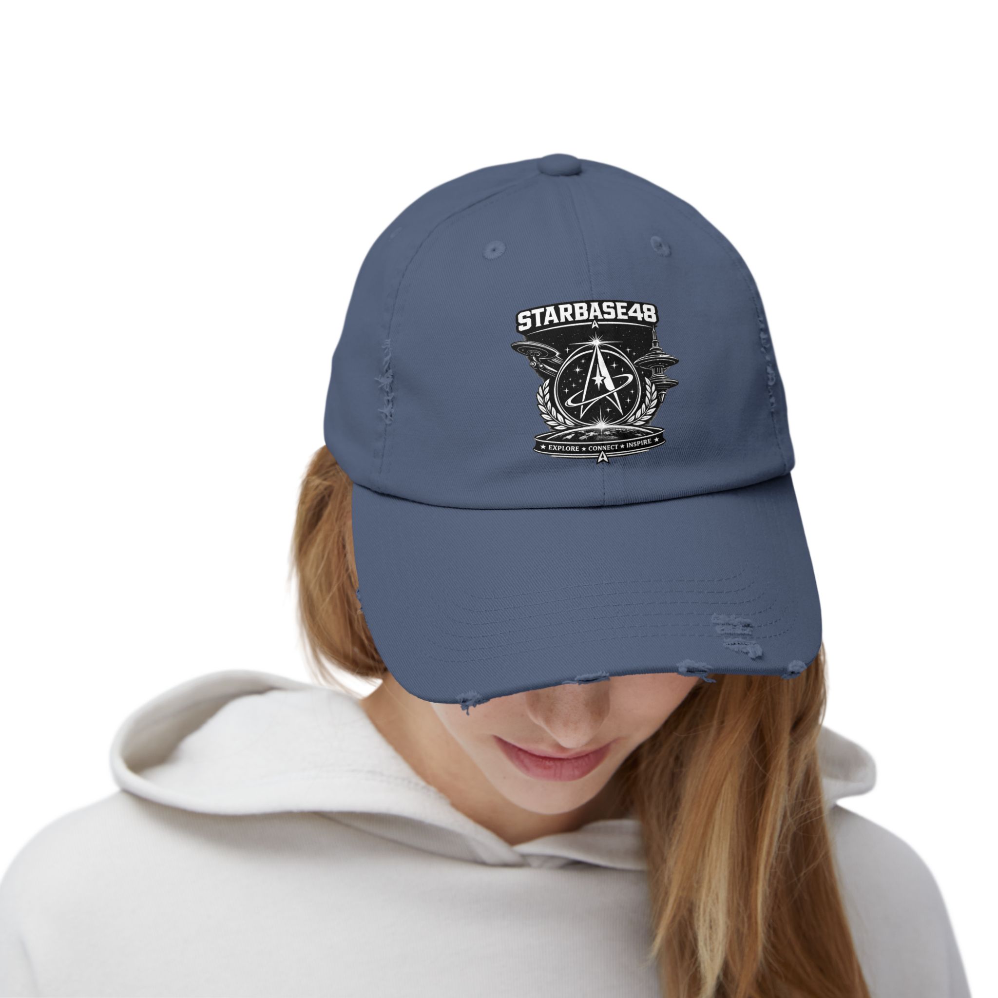 Distressed Cap — Starbase48 Vintage Space Emblem Hat - Image 20