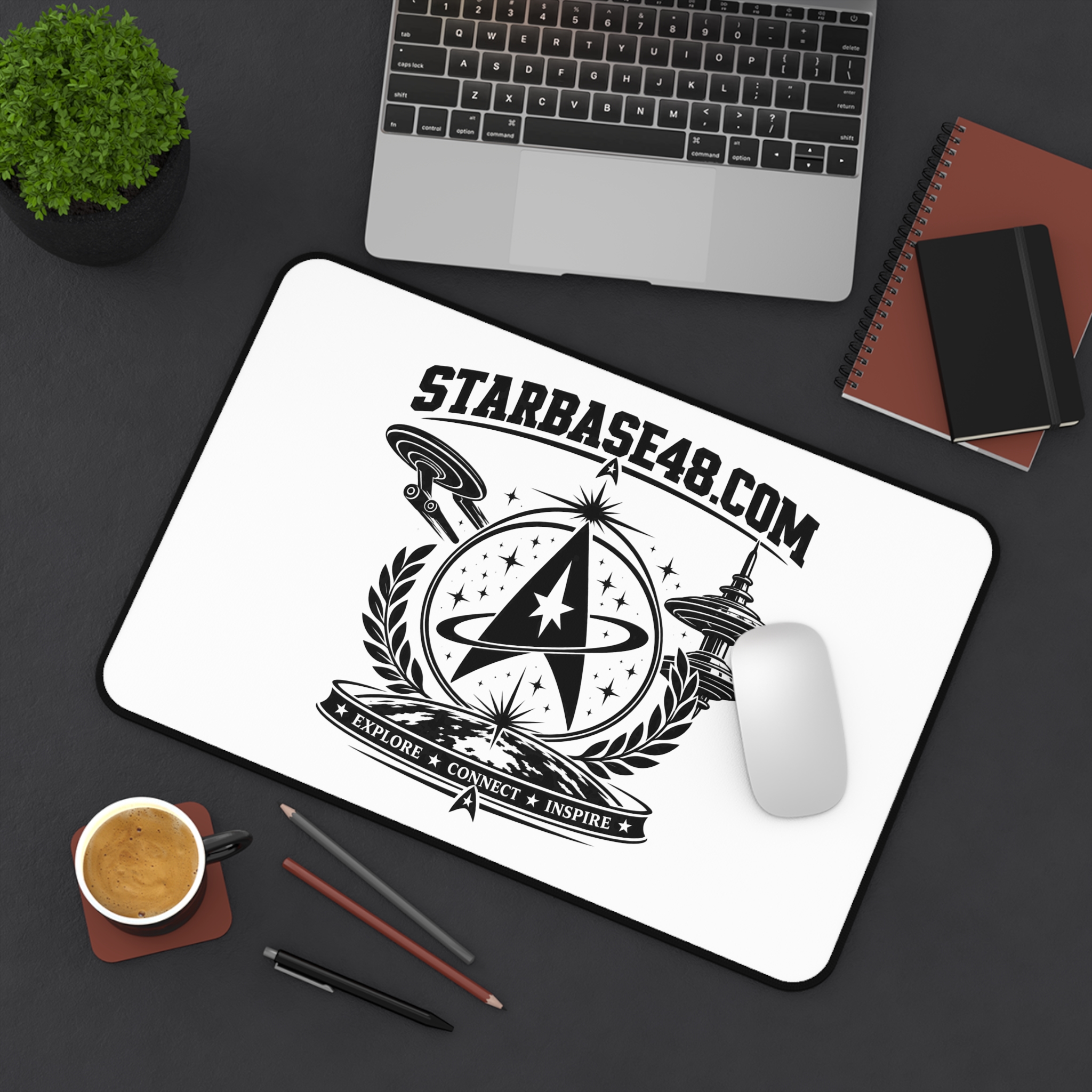 Starbase48.com Space Emblem Desk Mat — Explore • Connect • Inspire - Image 4