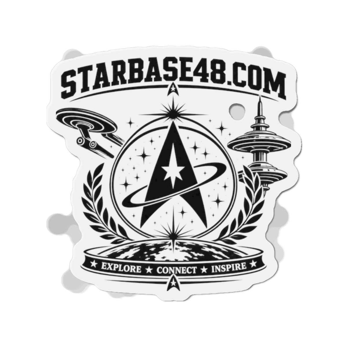 Die-Cut Magnet — STARBASE48.com Emblem: Explore • Connect • Inspire