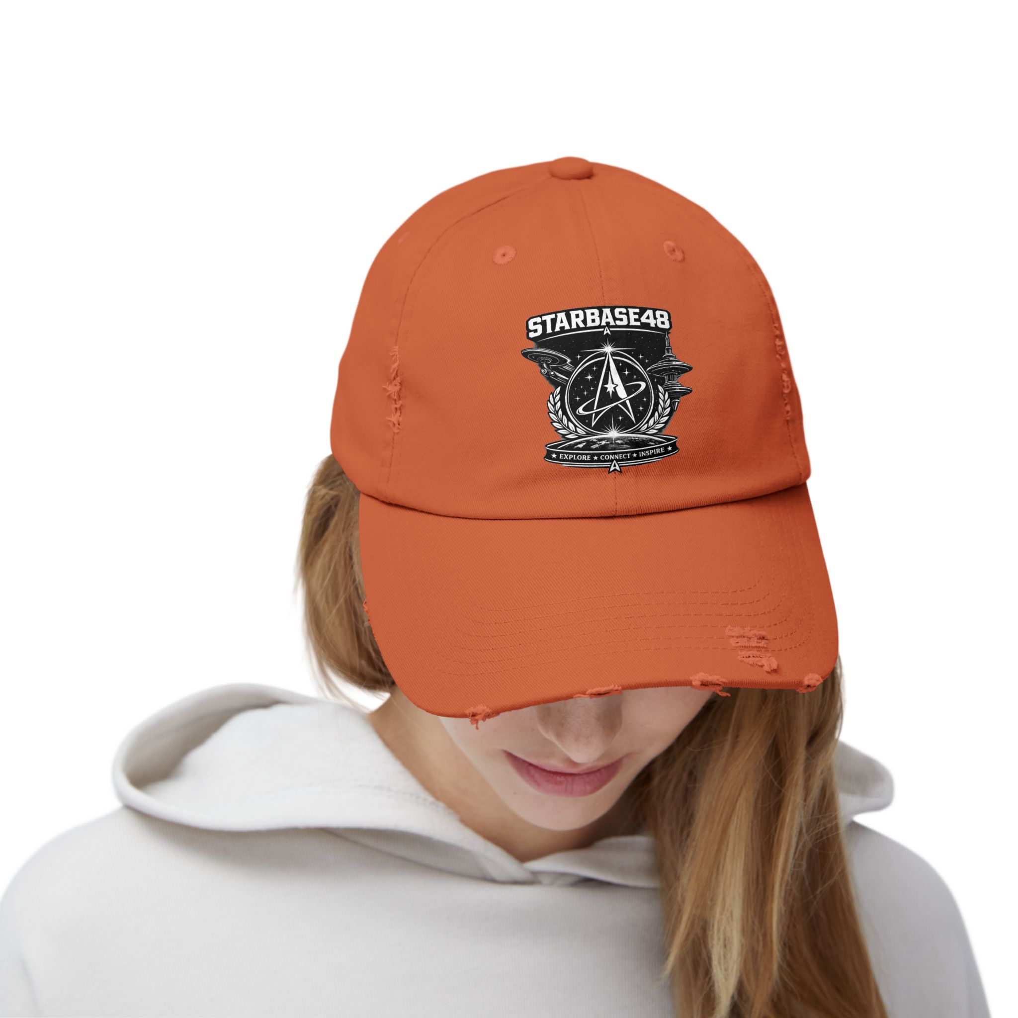 Distressed Cap — Starbase48 Vintage Space Emblem Hat - Image 12