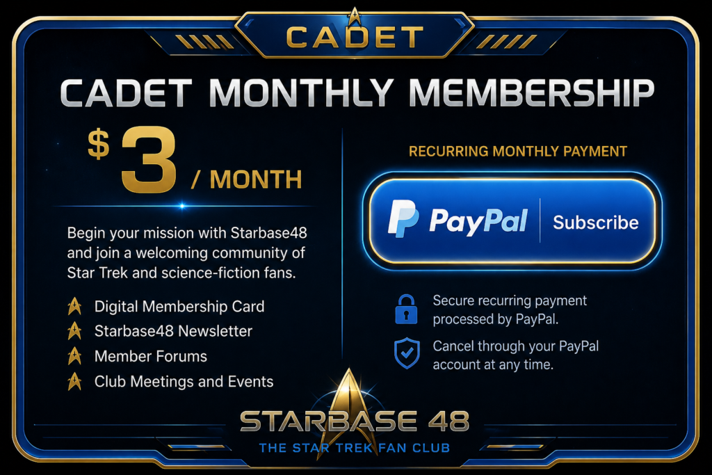 Starbase48 Cadet Monthly Membership