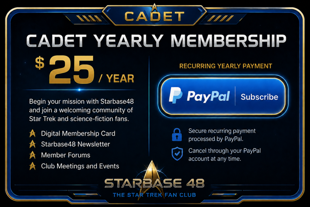 Starbase48 Cadet Yearly Membership