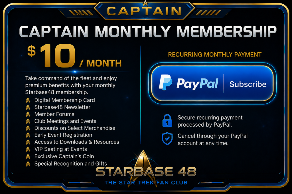 Starbase48 Captain Monthly Membership