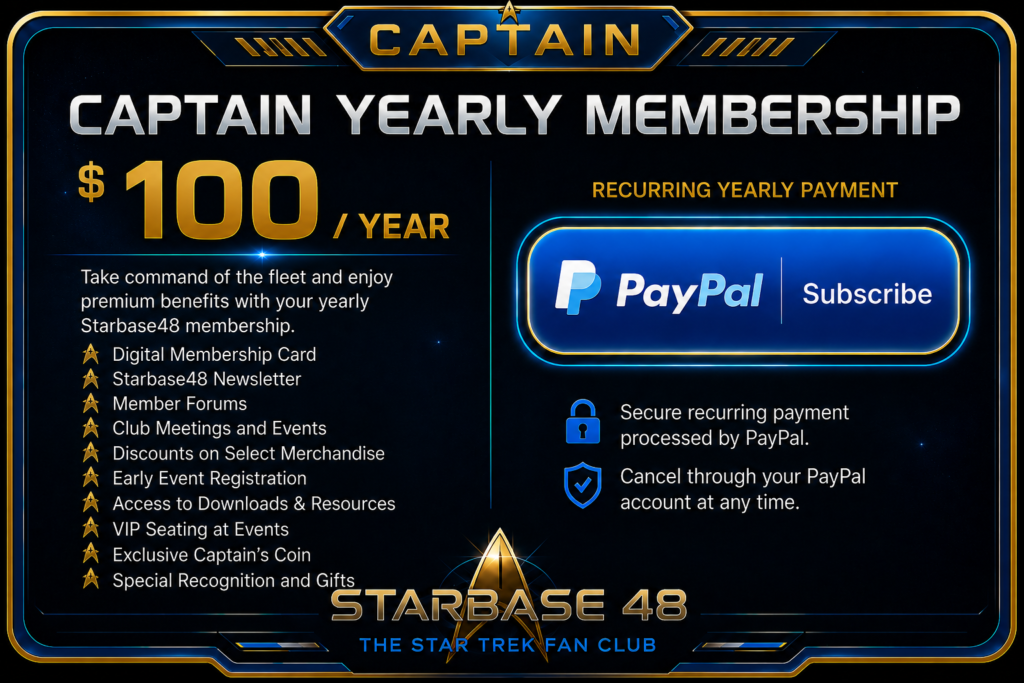 Starbase48 Captain Yearly Membership