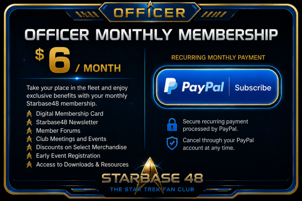 Starbase48 Officer Monthly Membership