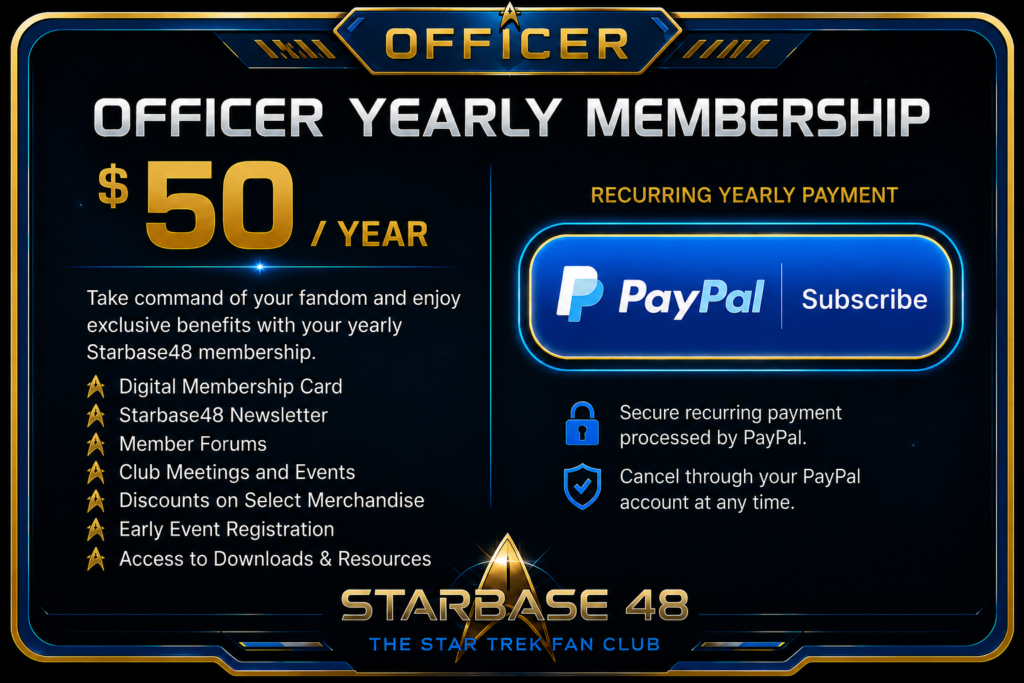 Starbase48 Officer Yearly Membership