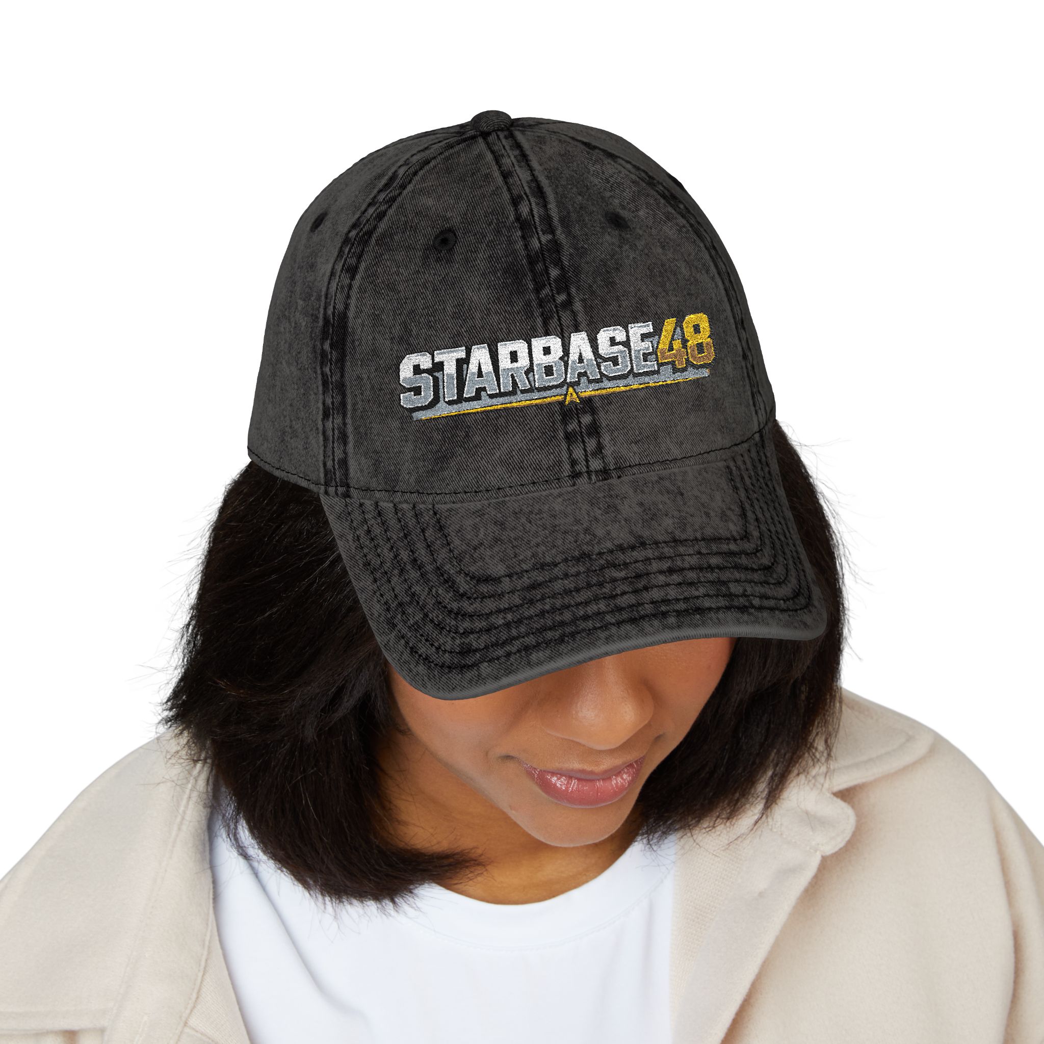 Vintage Embroidered Cap — STARBASE 48 Retro Washed Baseball Hat - Image 7