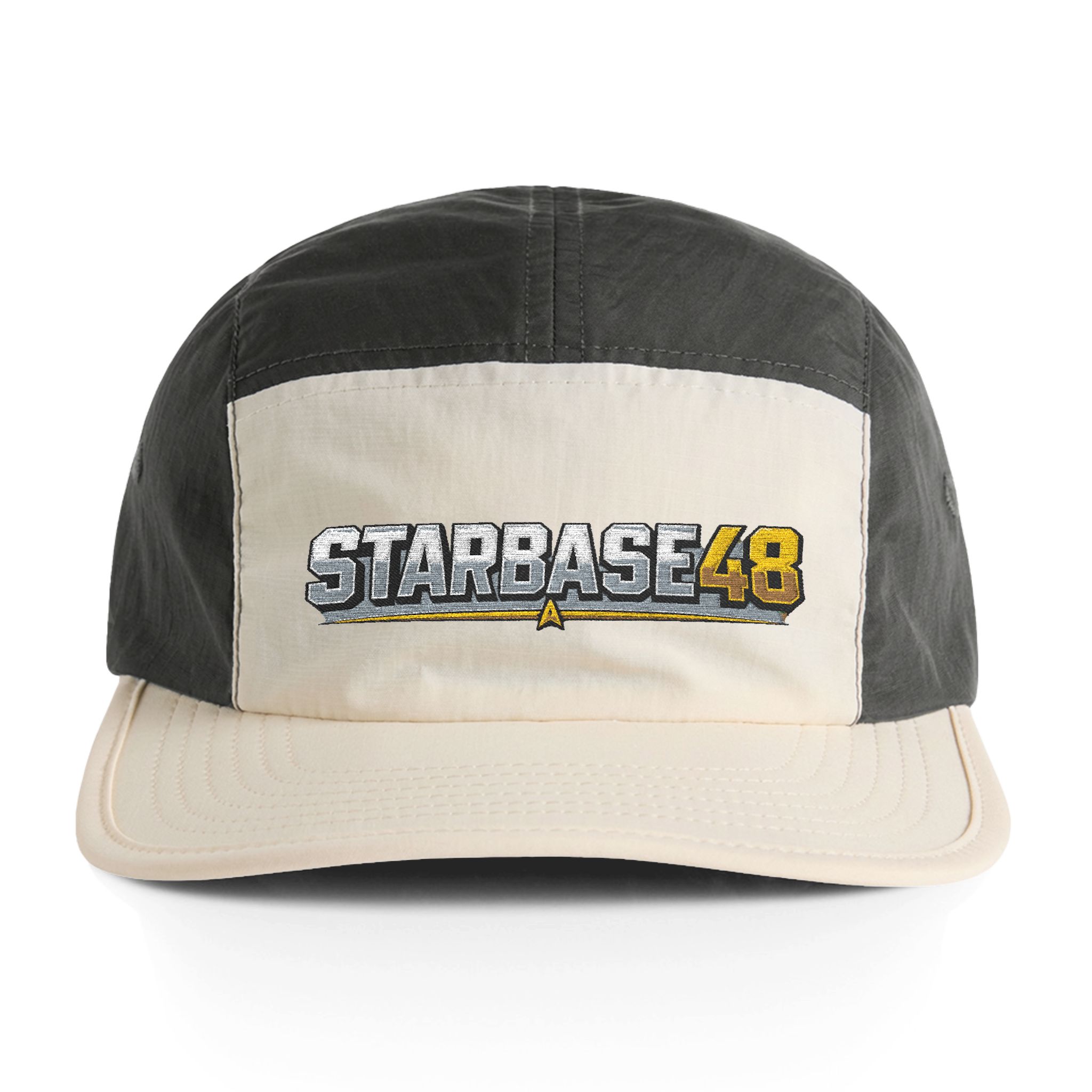 Starbase 48 Embroidered Two-Tone Nylon Cap — Retro Space Logo Hat - Image 4