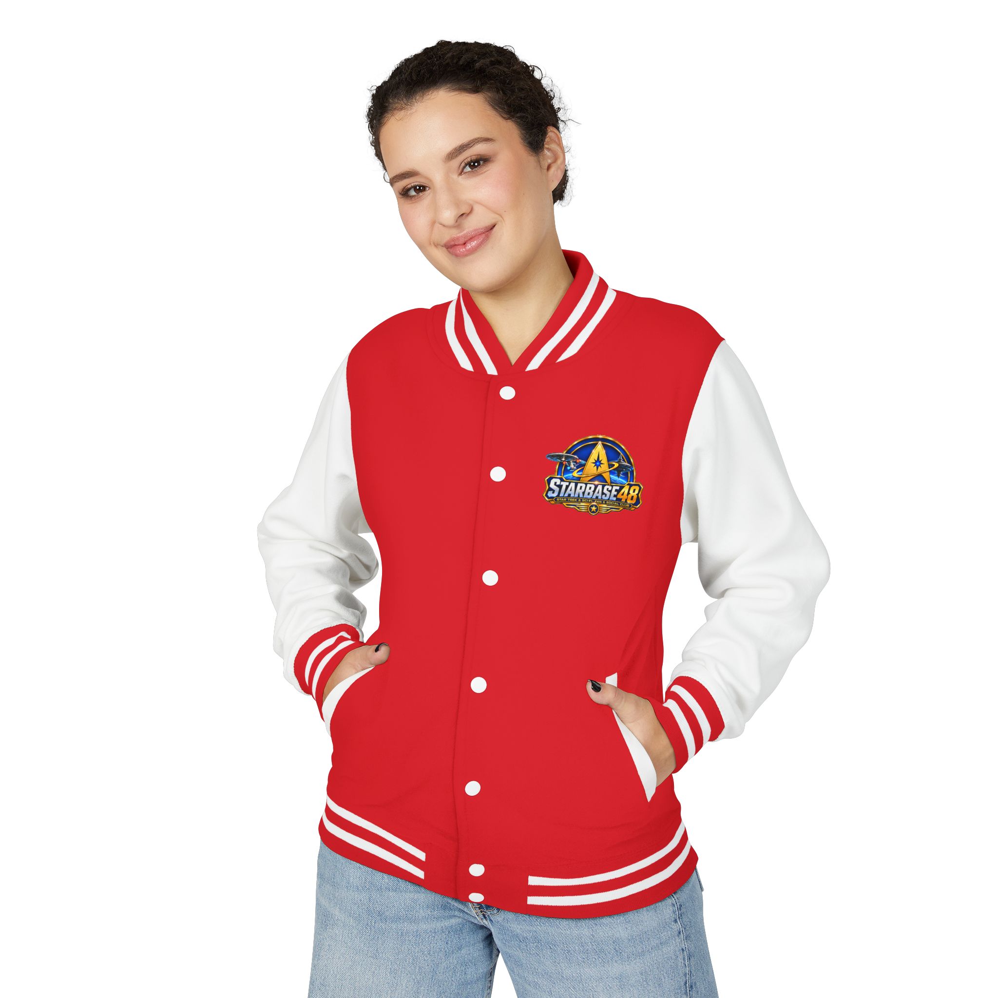 Letterman Jacket — "Proud Member of STARBASE48" Varsity Jacket - Image 7
