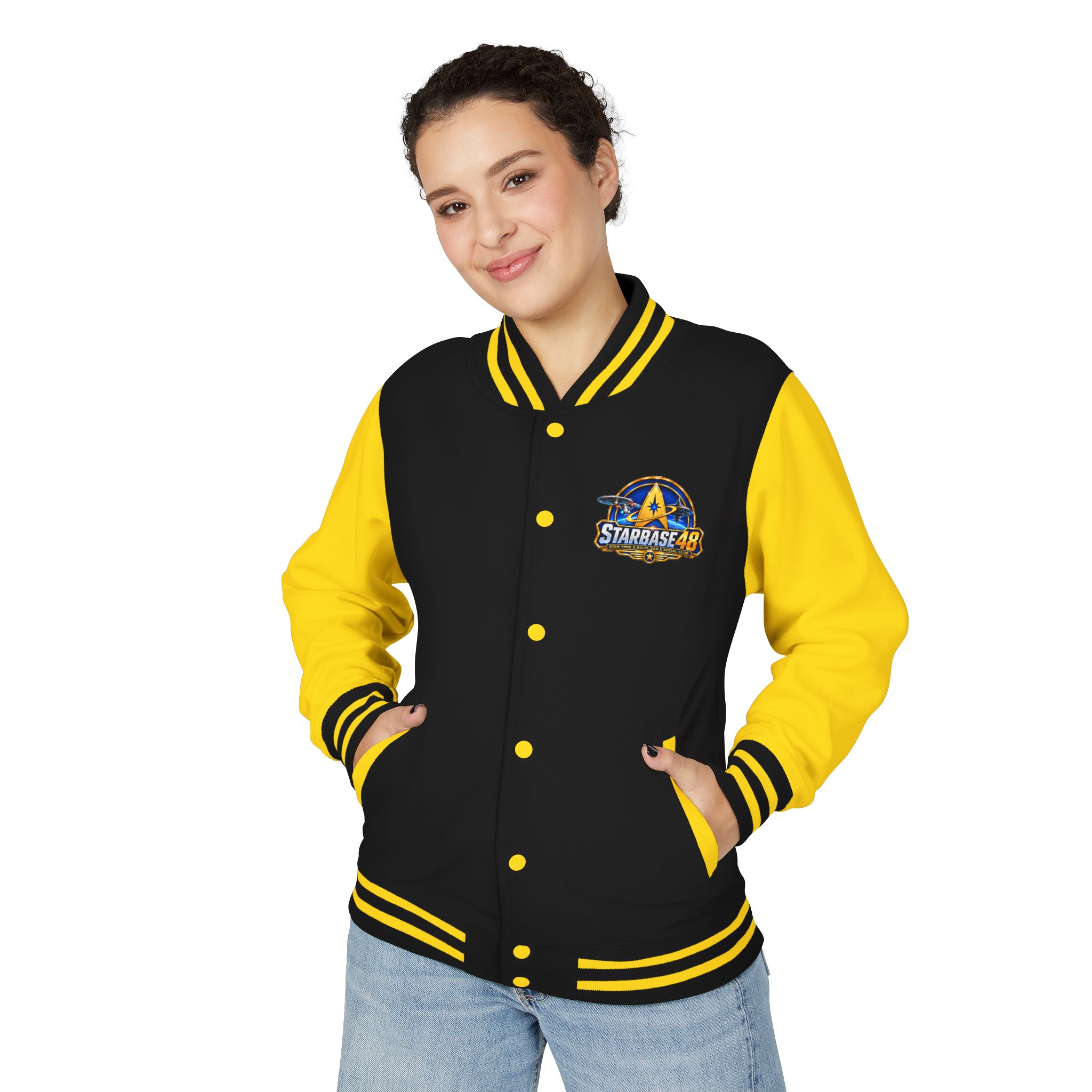 Letterman Jacket — "Proud Member of STARBASE48" Varsity Jacket - Image 31