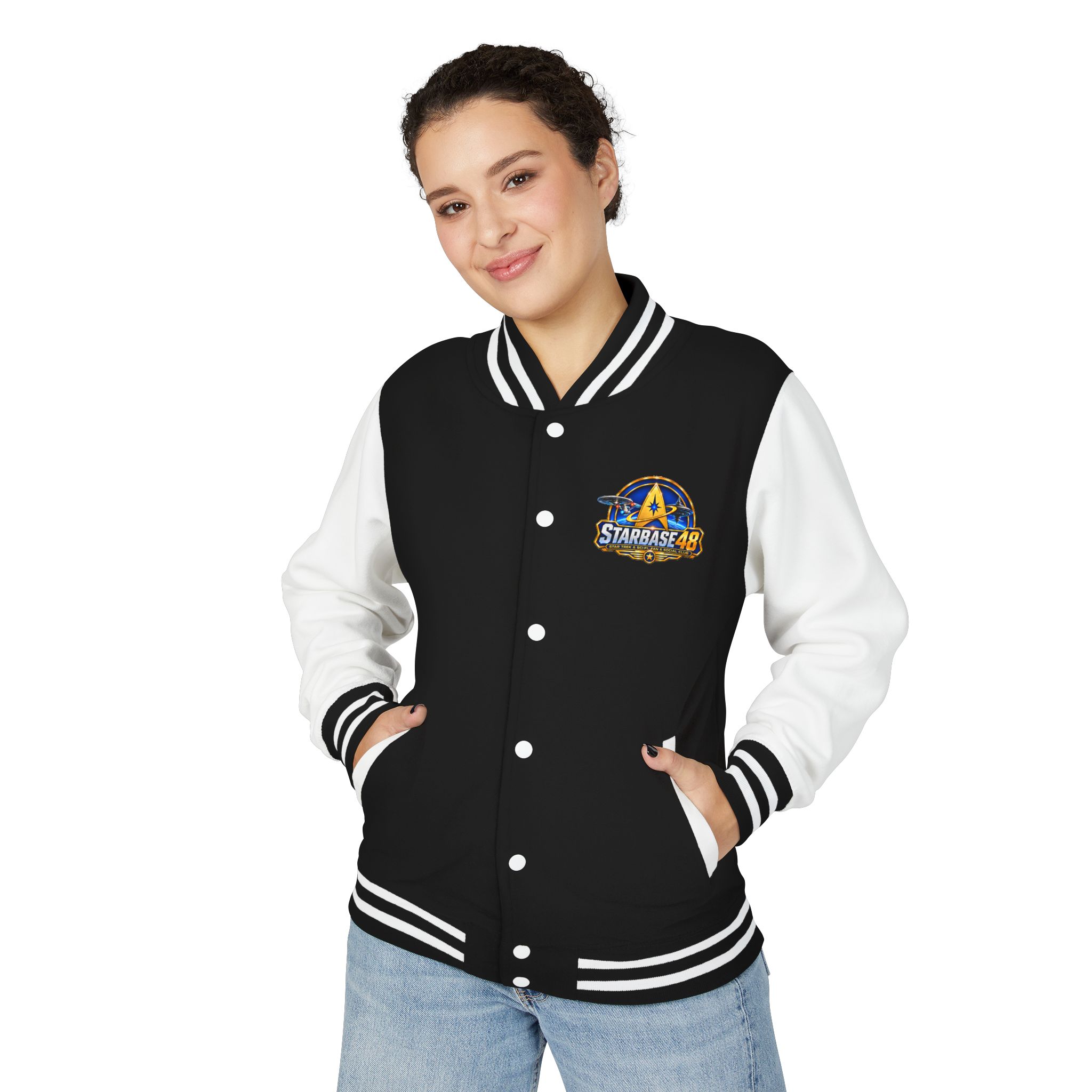 Letterman Jacket — "Proud Member of STARBASE48" Varsity Jacket - Image 15