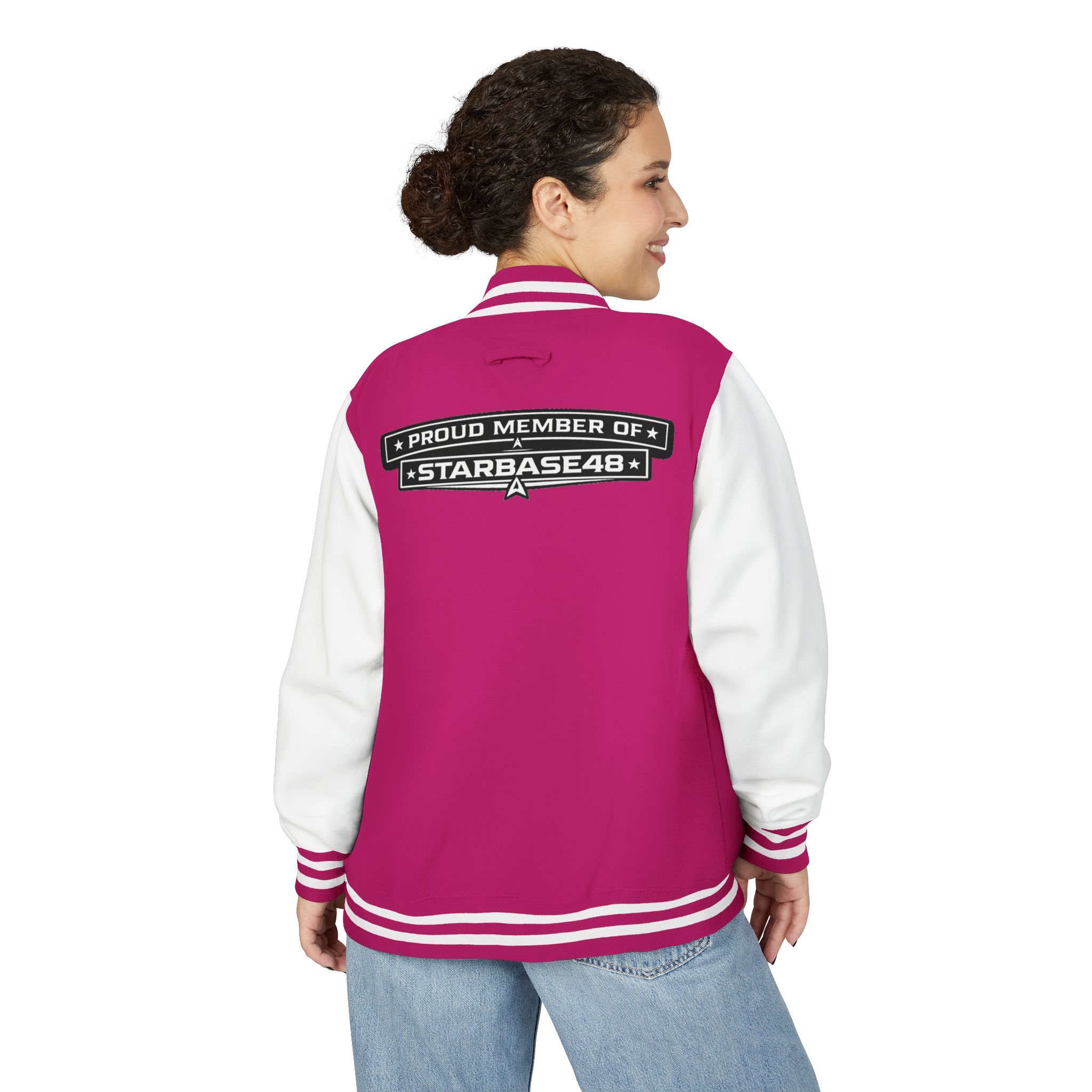 Letterman Jacket — "Proud Member of STARBASE48" Varsity Jacket - Image 12