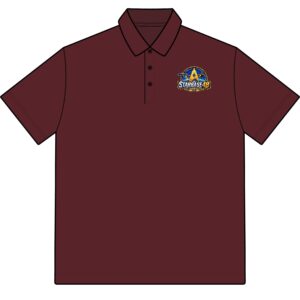 Starbase 42 Embroidered Logo Polo — Men’s Charcoal Heather Golf Shirt