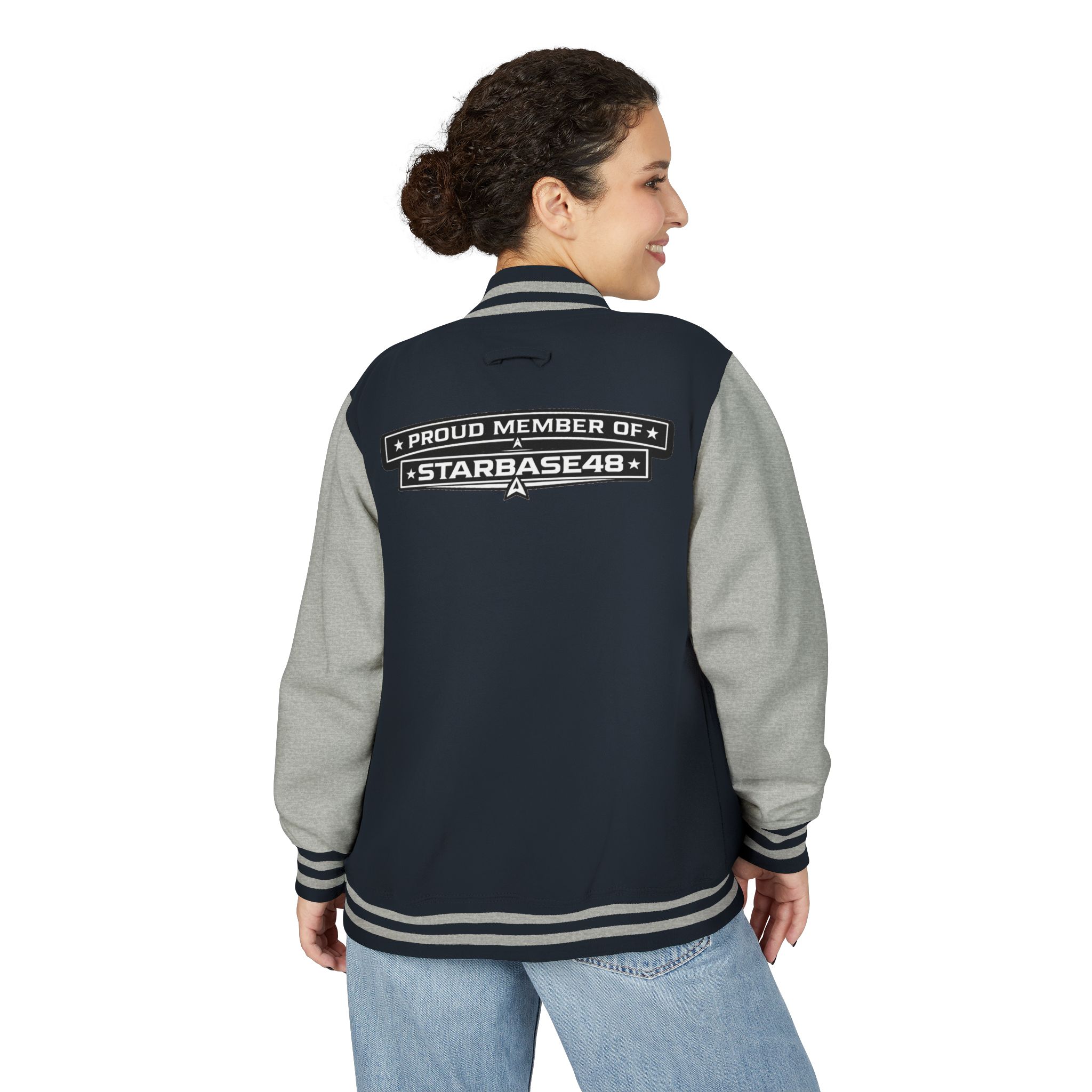 Letterman Jacket — "Proud Member of STARBASE48" Varsity Jacket - Image 4