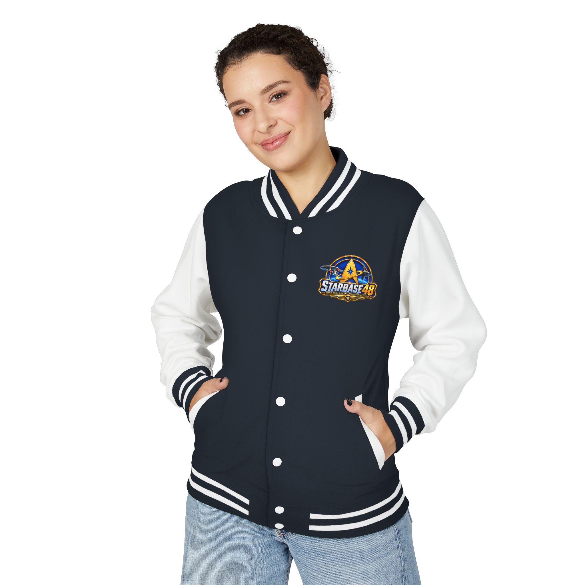 Letterman Jacket — "Proud Member of STARBASE48" Varsity Jacket - Image 39