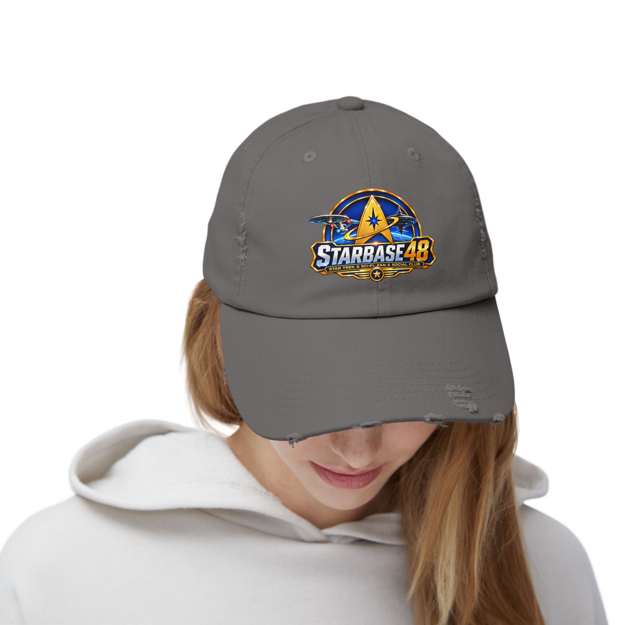 Distressed Cap — Starbase 48 Logo Hat - Image 24