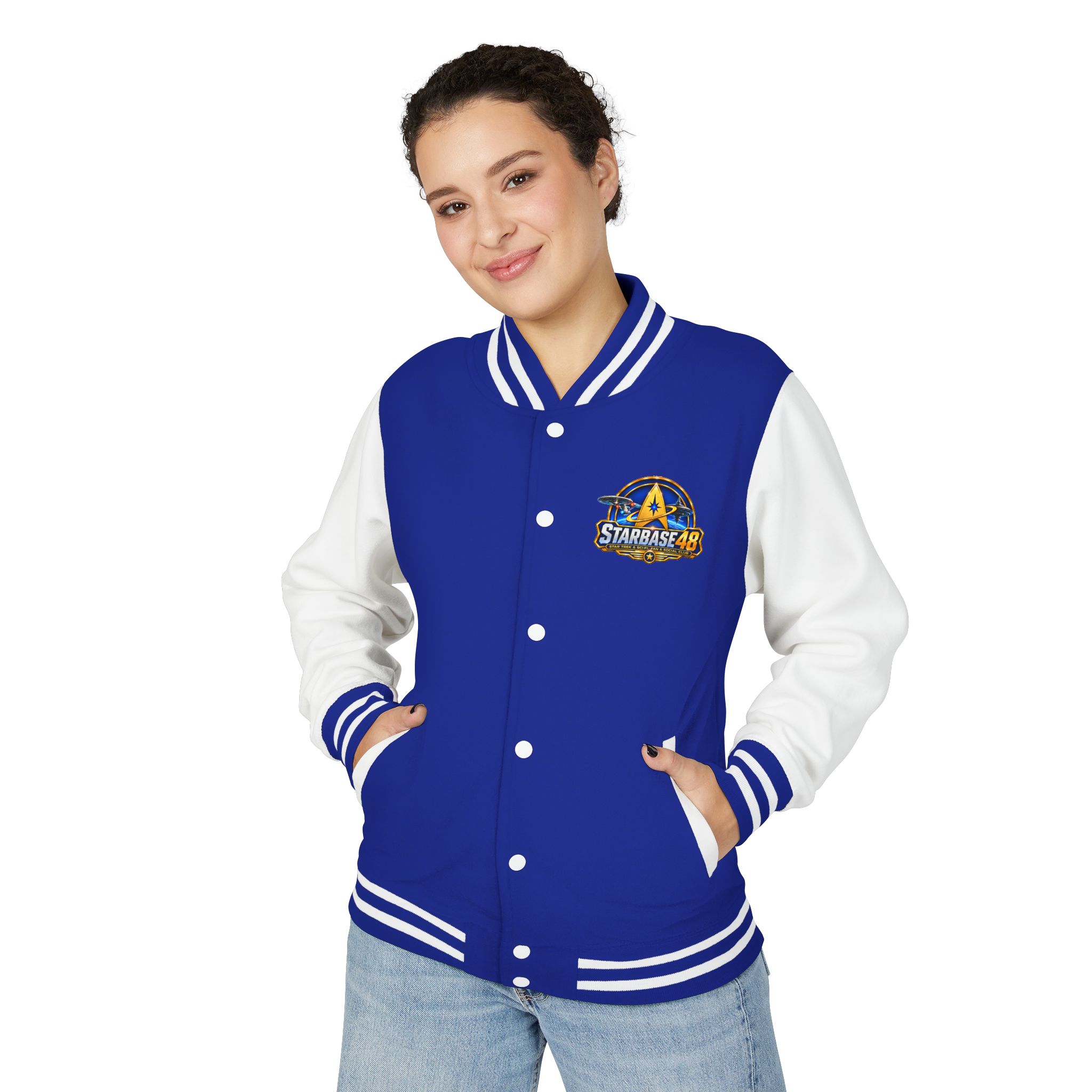 Letterman Jacket — "Proud Member of STARBASE48" Varsity Jacket - Image 23