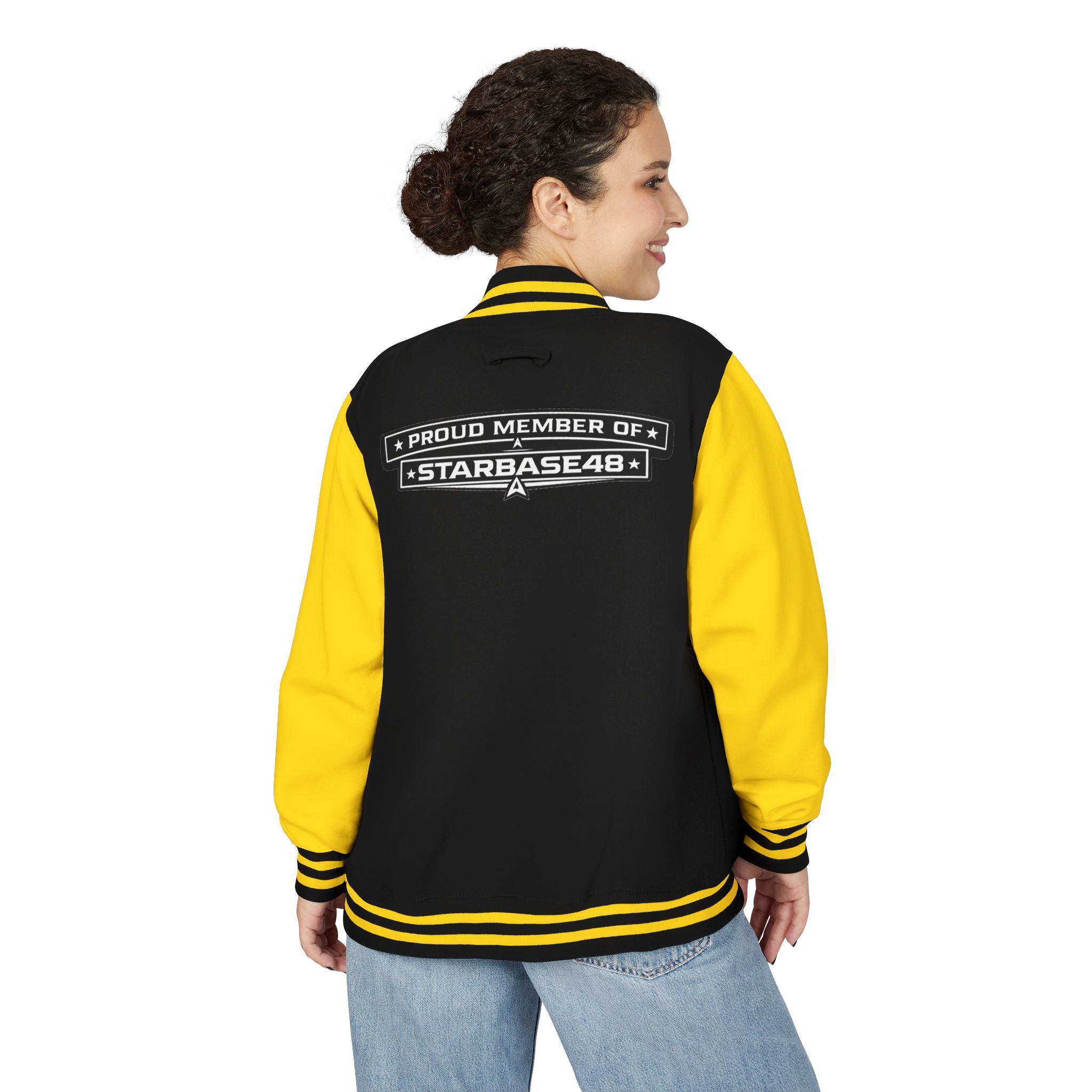 Letterman Jacket — "Proud Member of STARBASE48" Varsity Jacket - Image 32