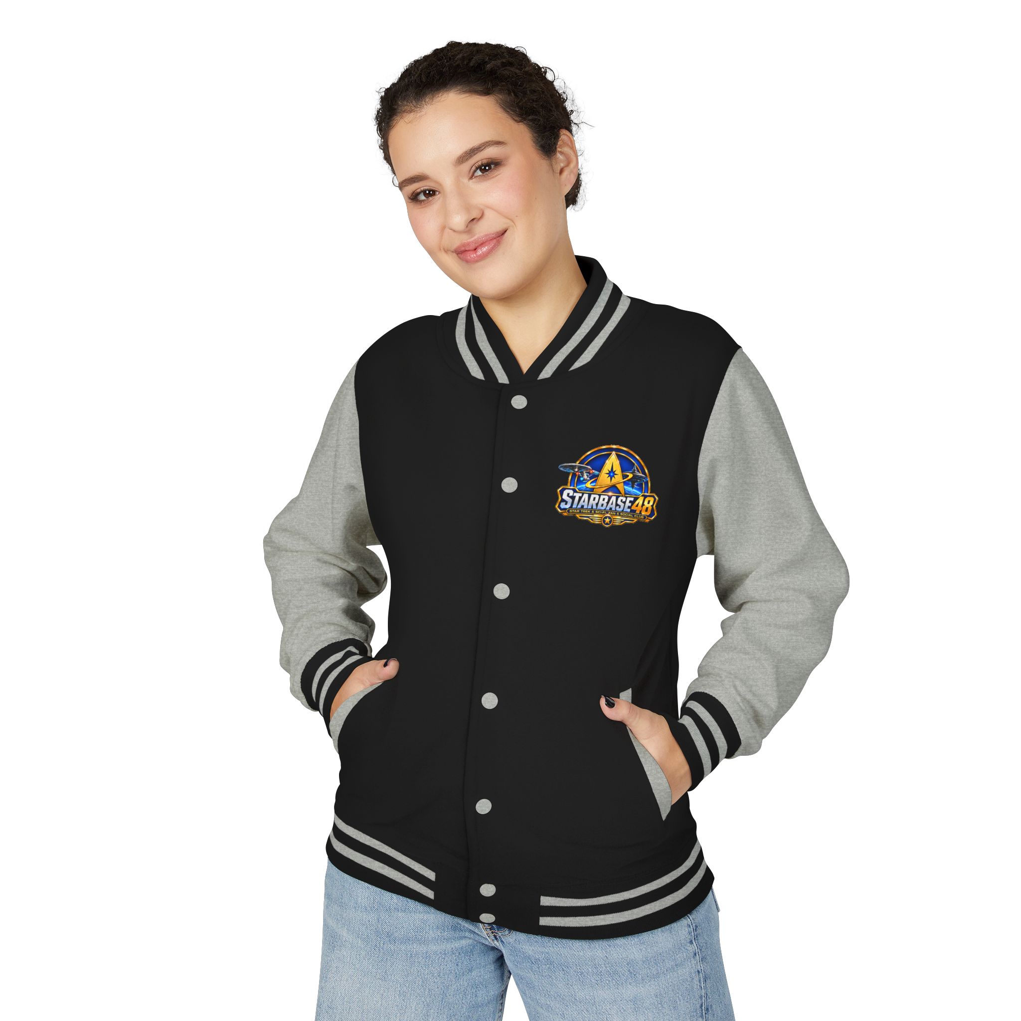 Letterman Jacket — "Proud Member of STARBASE48" Varsity Jacket - Image 27