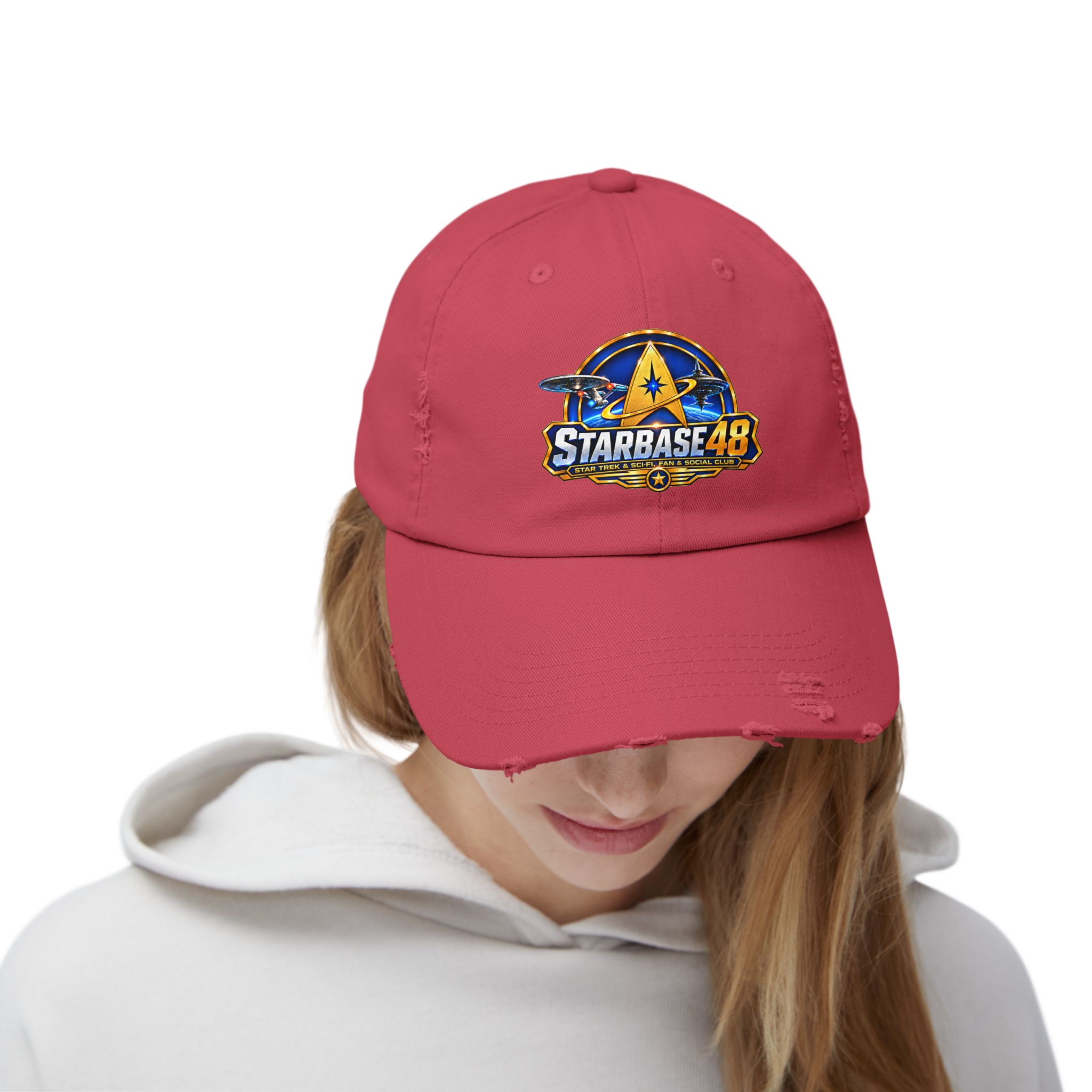 Distressed Cap — Starbase 48 Logo Hat - Image 32