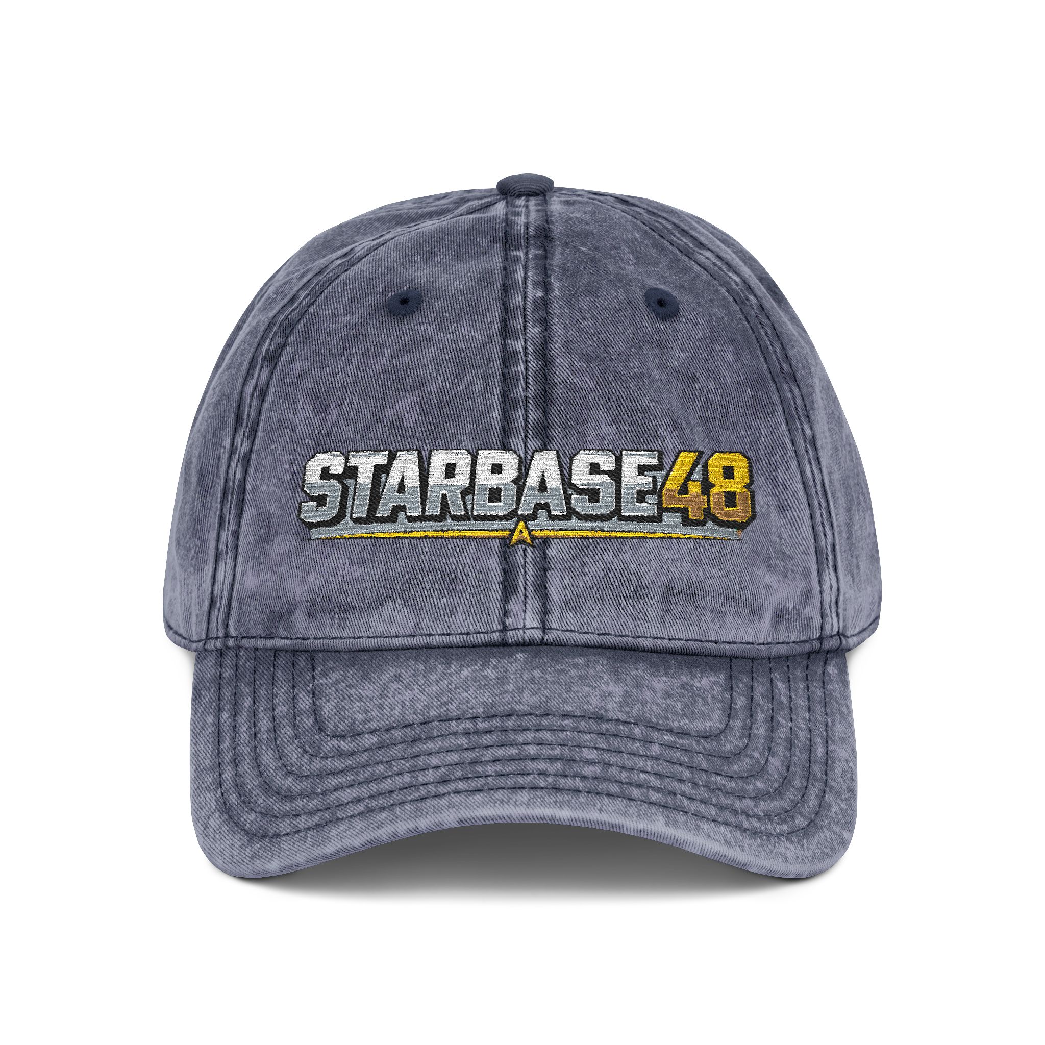 Vintage Embroidered Cap — STARBASE 48 Retro Washed Baseball Hat - Image 9
