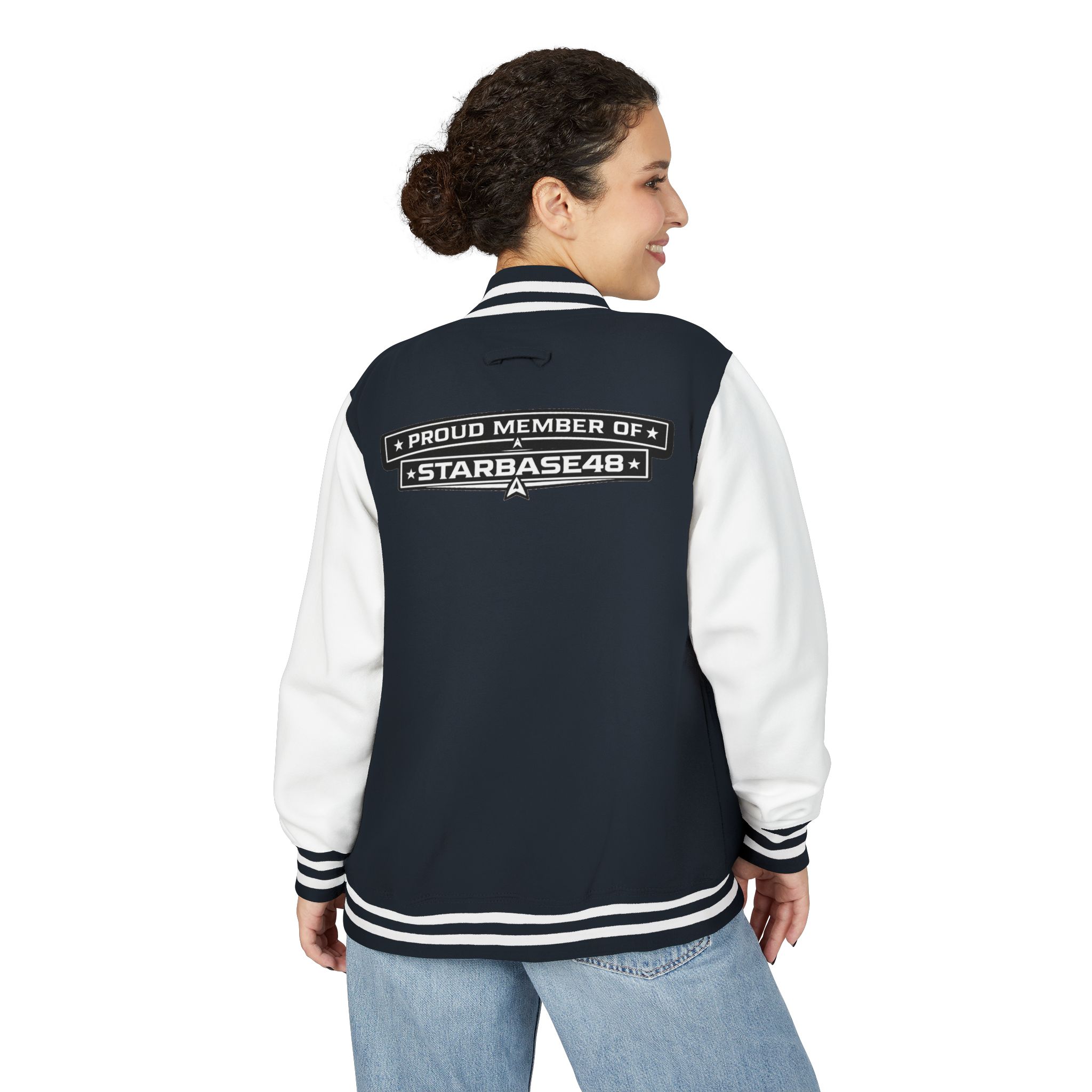 Letterman Jacket — "Proud Member of STARBASE48" Varsity Jacket - Image 40