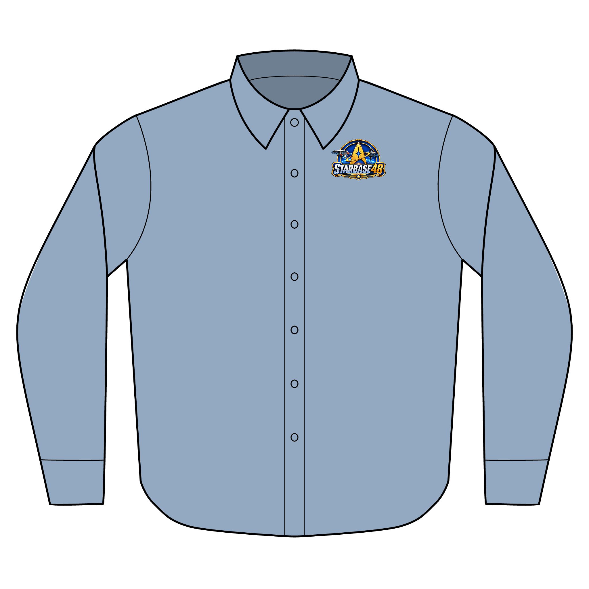 Oxford Shirt — Embroidered 'SCHOOLLEAD' Crest Long Sleeve