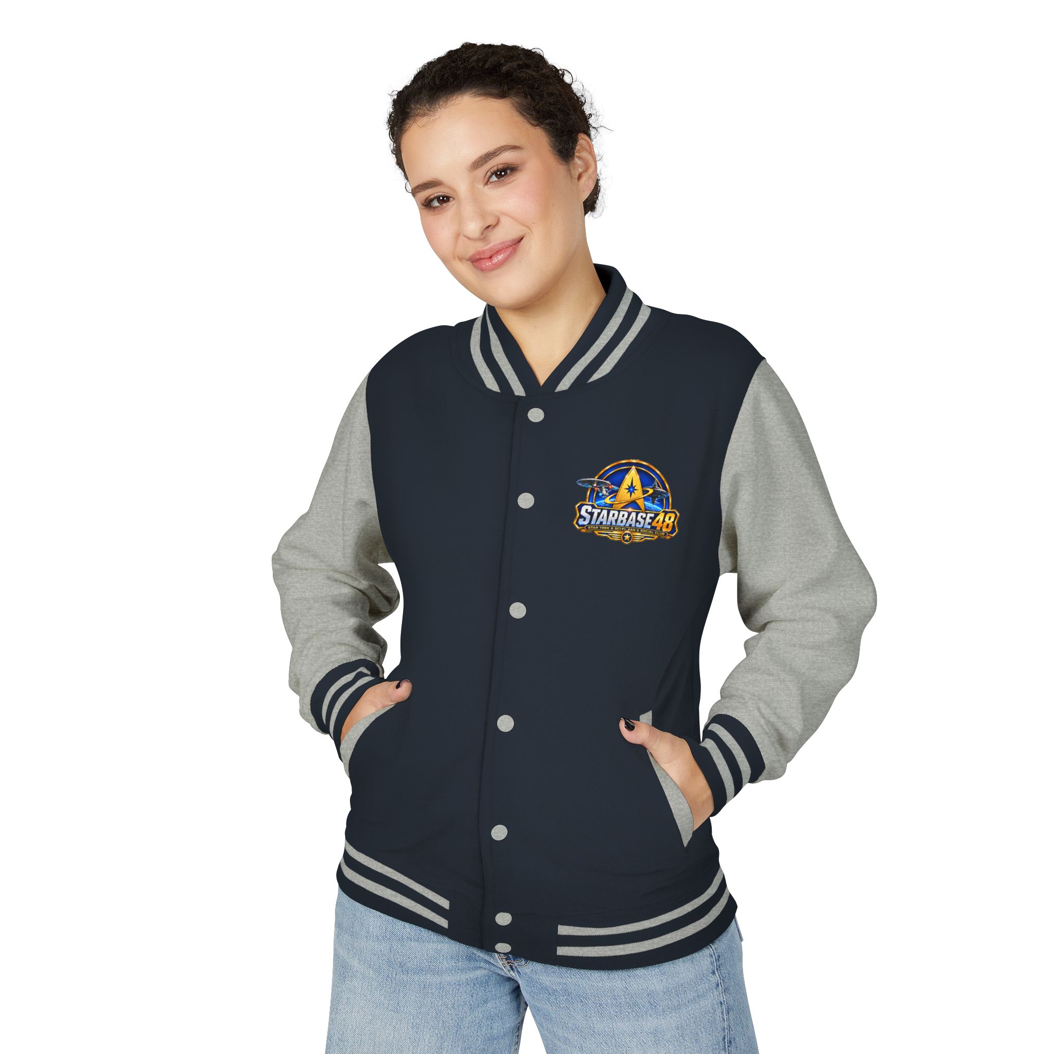 Letterman Jacket — "Proud Member of STARBASE48" Varsity Jacket - Image 2