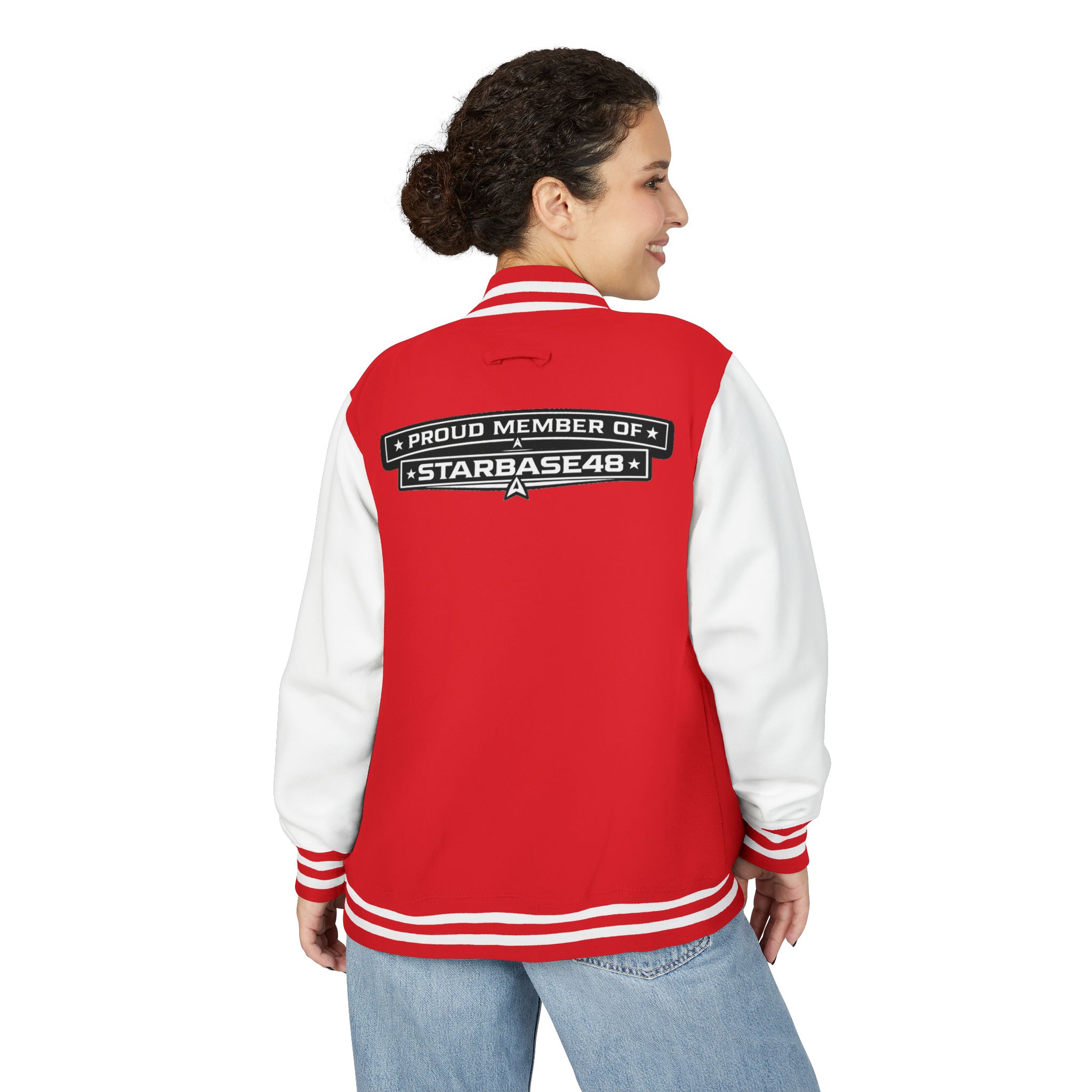 Letterman Jacket — "Proud Member of STARBASE48" Varsity Jacket - Image 8