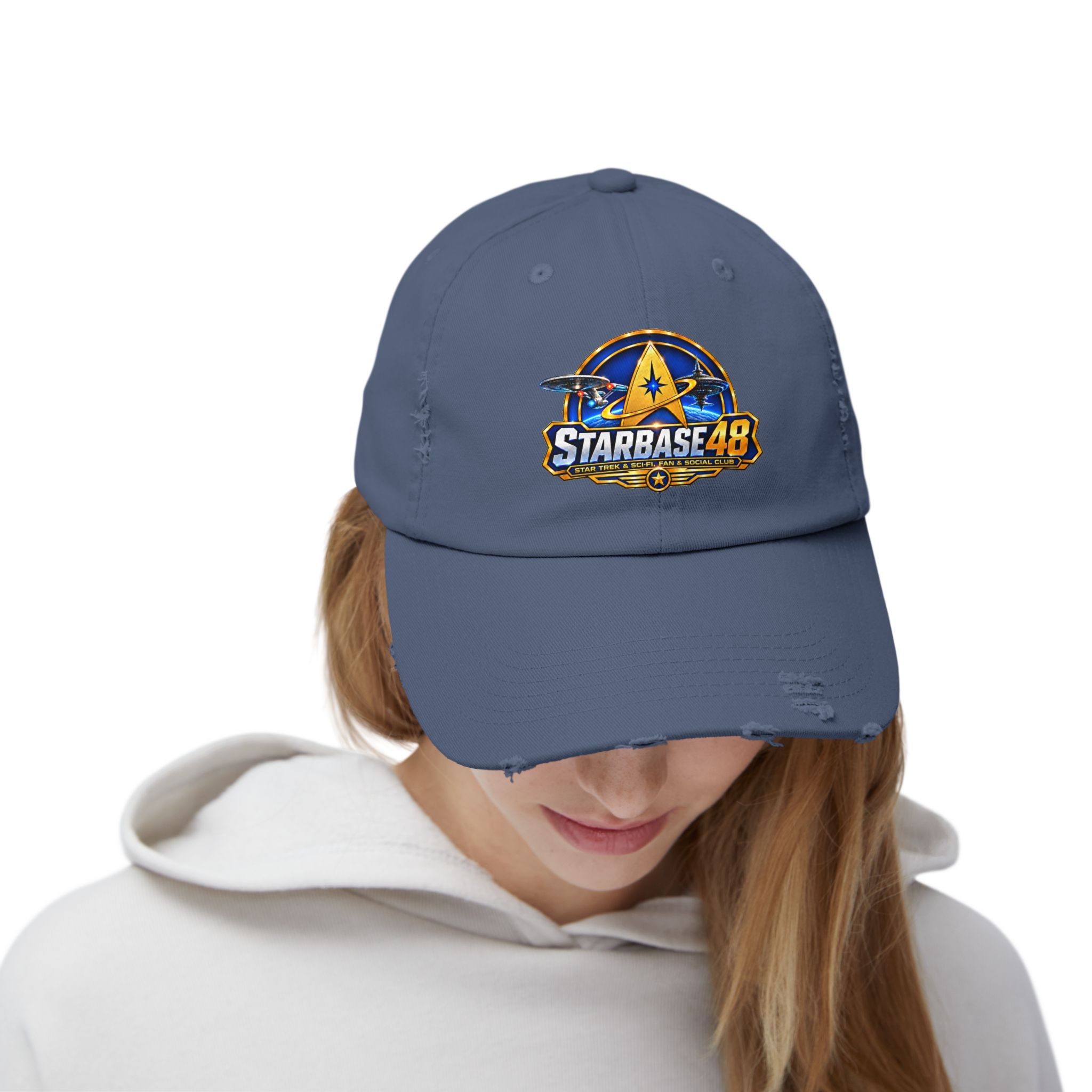 Distressed Cap — Starbase 48 Logo Hat - Image 20