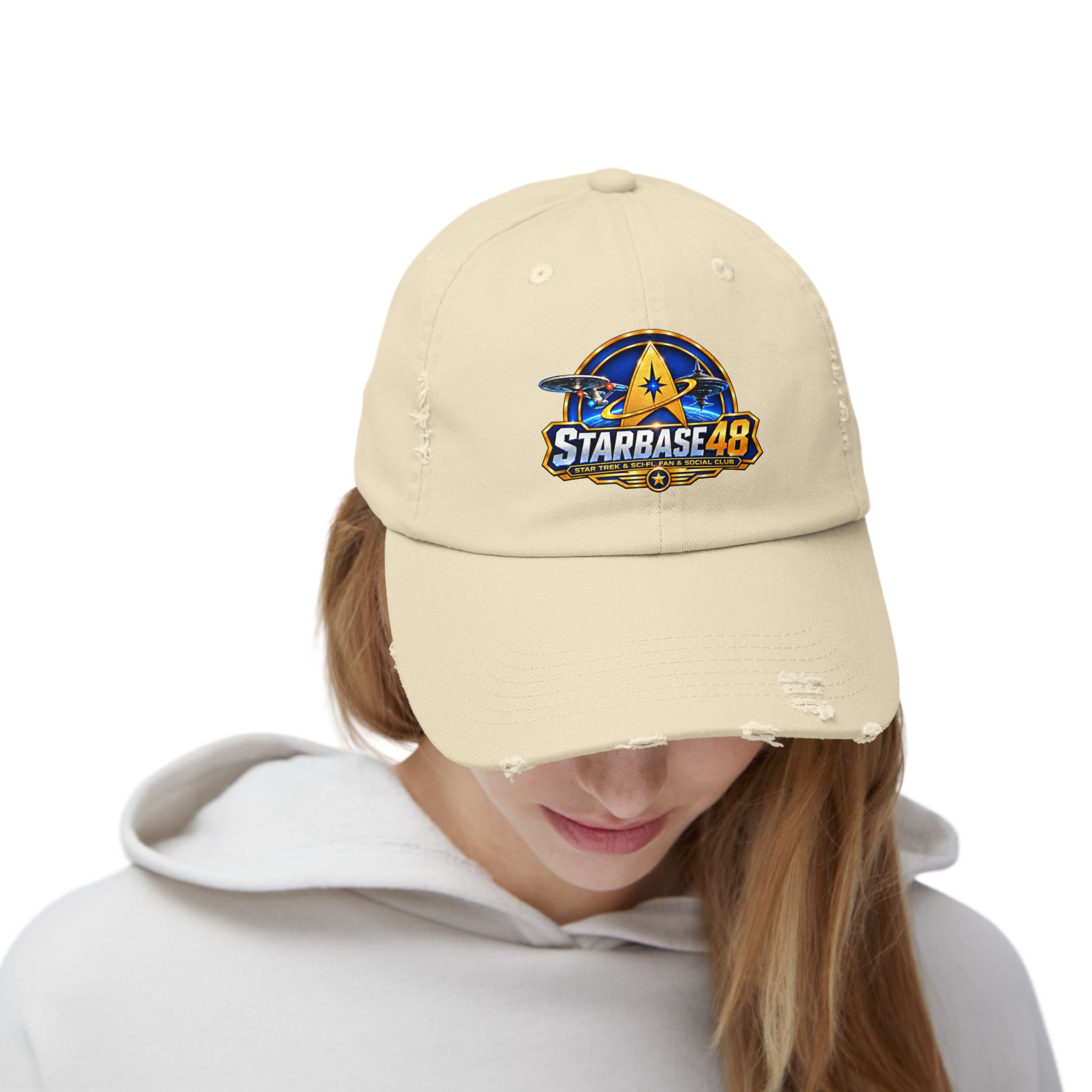 Distressed Cap — Starbase 48 Logo Hat - Image 8