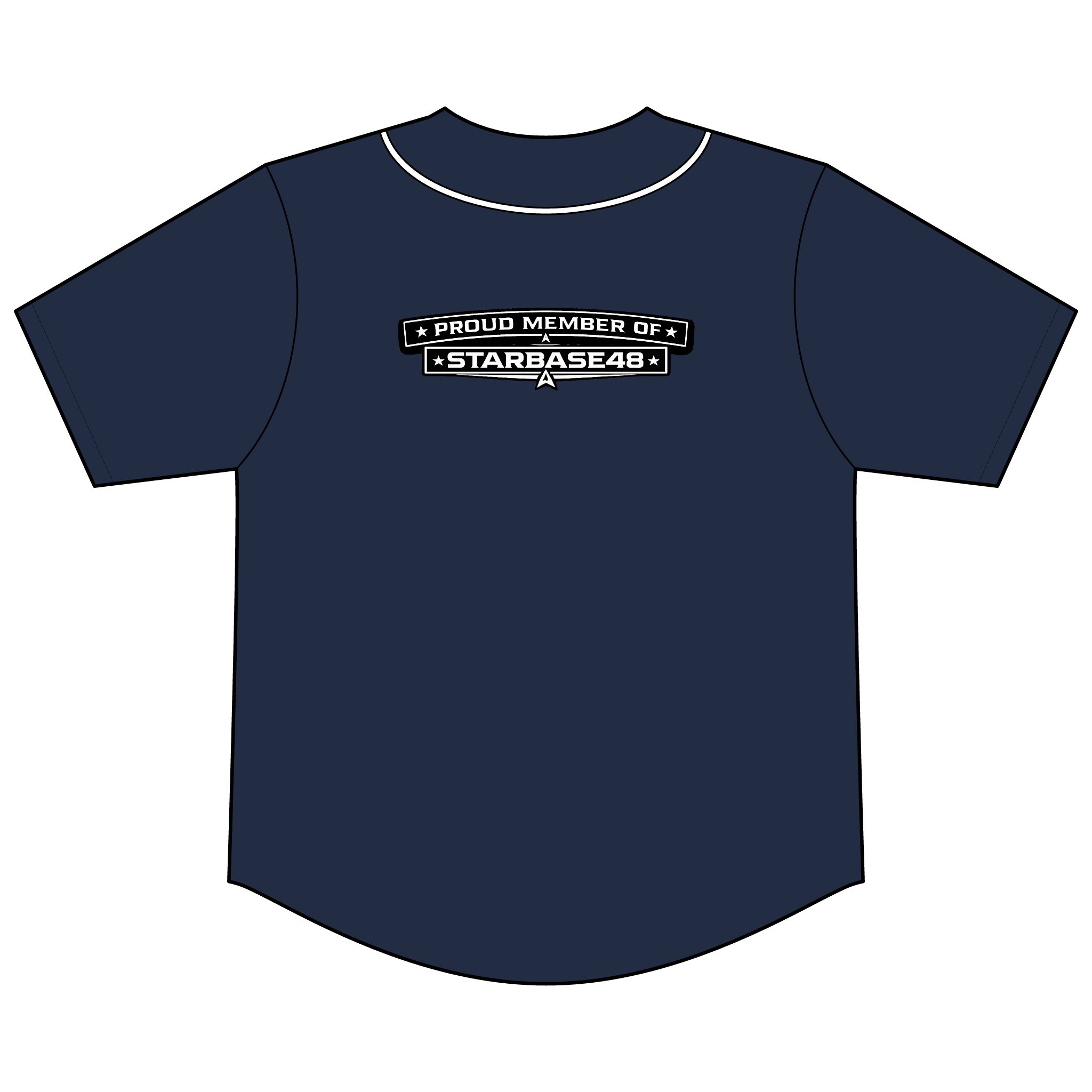 Baseball Jersey — “Proud Member of STARBASE 48” Short-Sleeve Button-Up - Image 9