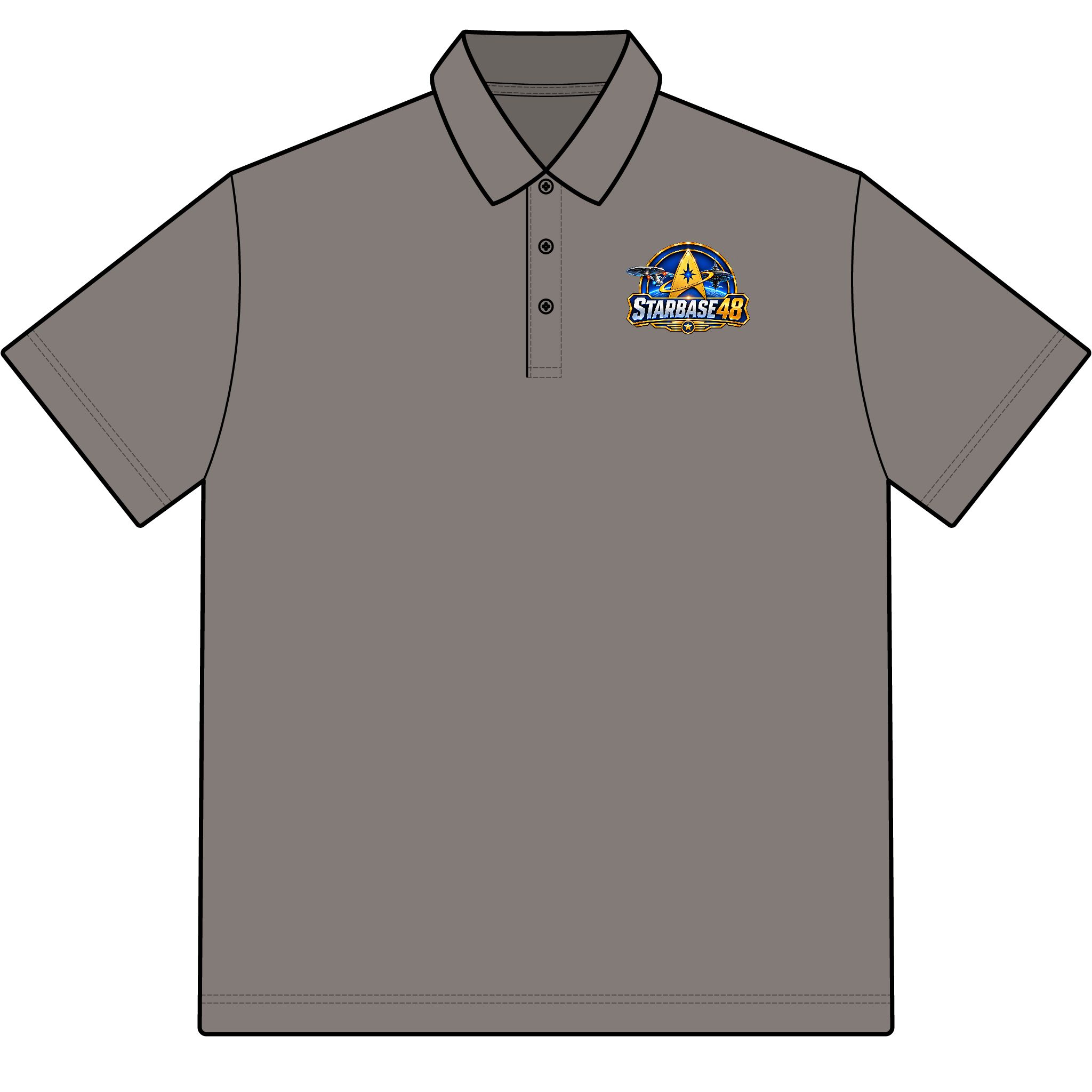 Eclipse Stretch Polo — Embroidered Starbase 49 Logo Performance Shirt - Image 9