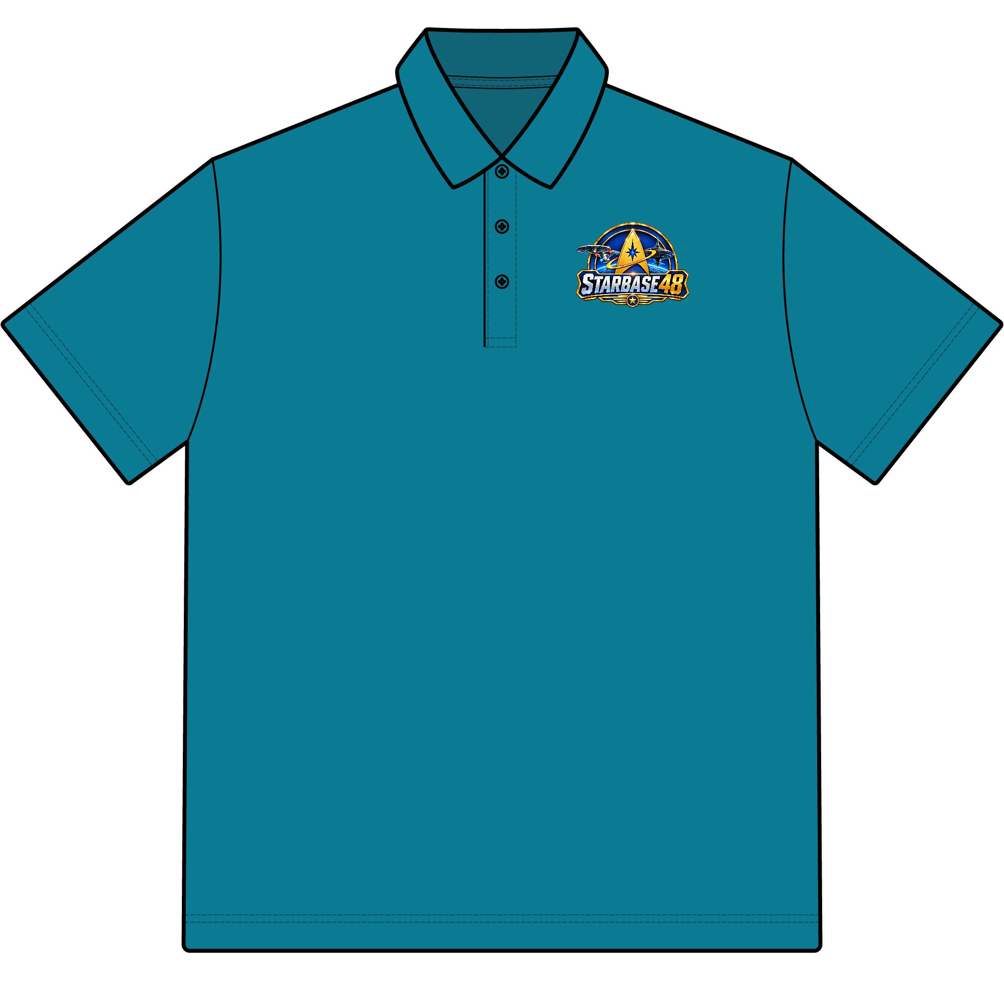 Eclipse Stretch Polo — Embroidered Starbase 49 Logo Performance Shirt - Image 13