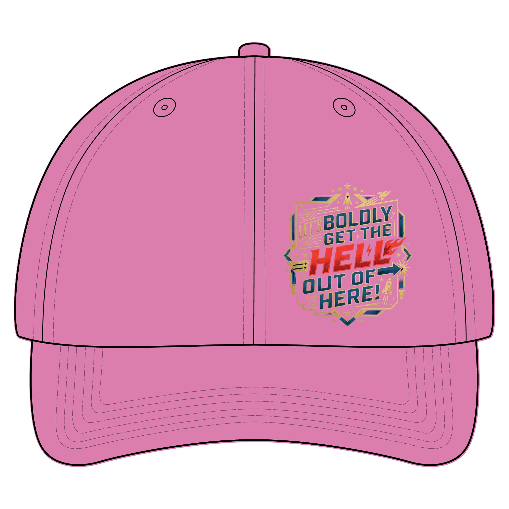 Camouflage Cap — 'Let's Boldly Get the Hell Out of Here' Military Style Hat - Image 14