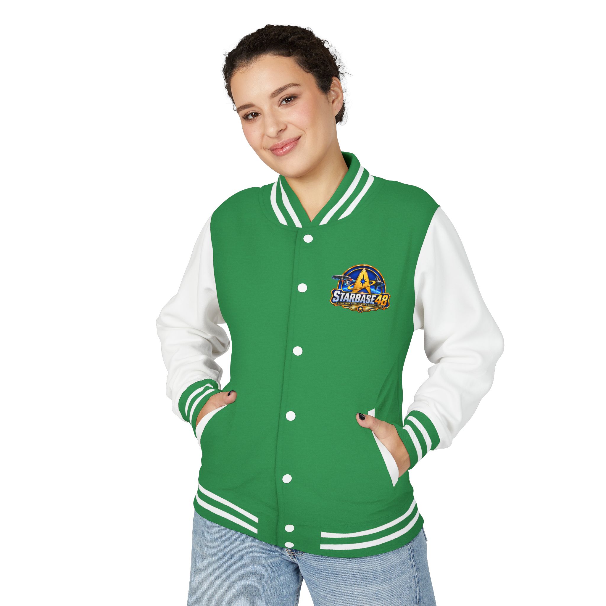 Letterman Jacket — "Proud Member of STARBASE48" Varsity Jacket - Image 35